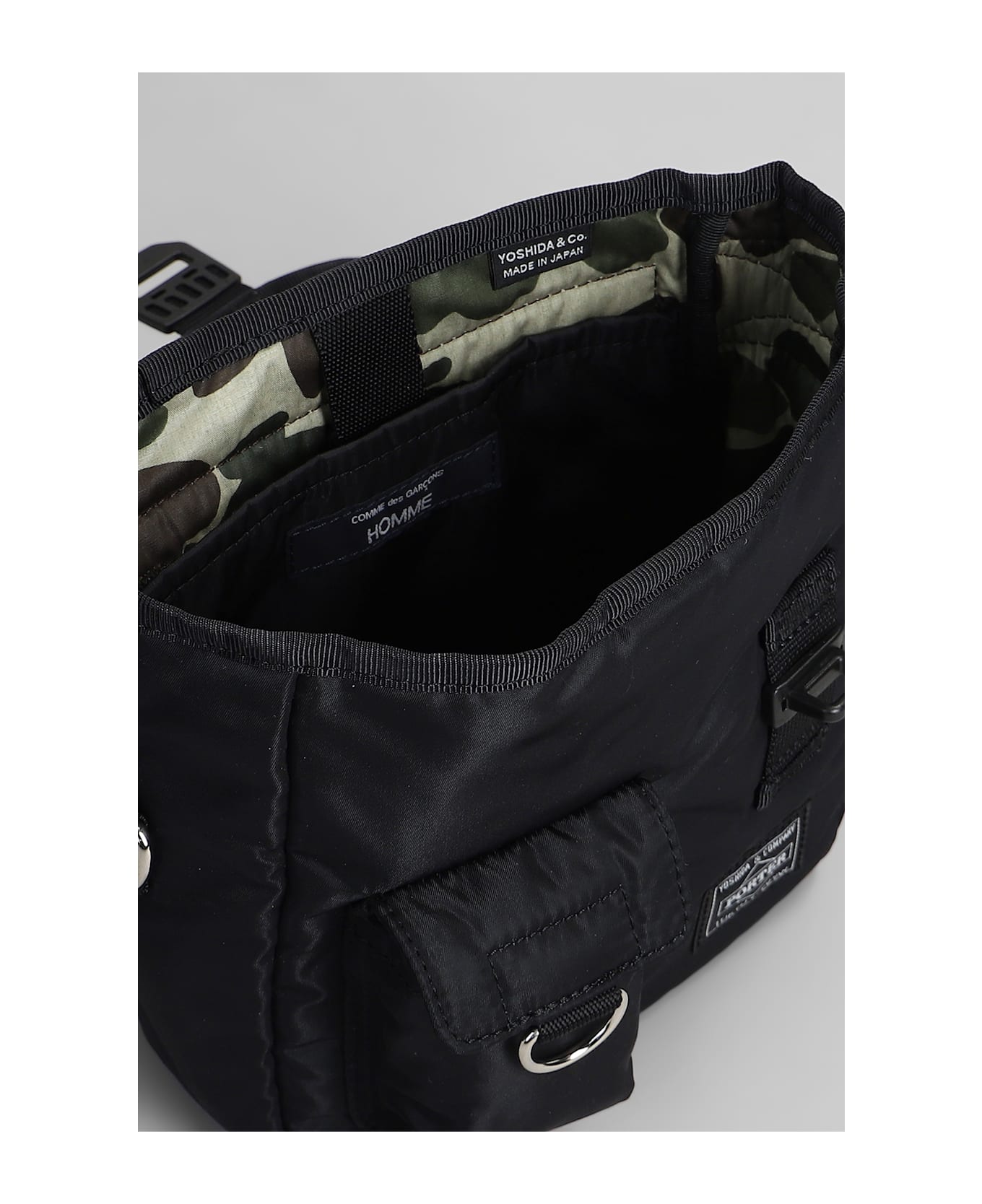 Comme des Garçons Homme Shoulder Bag In Black Nylon - black