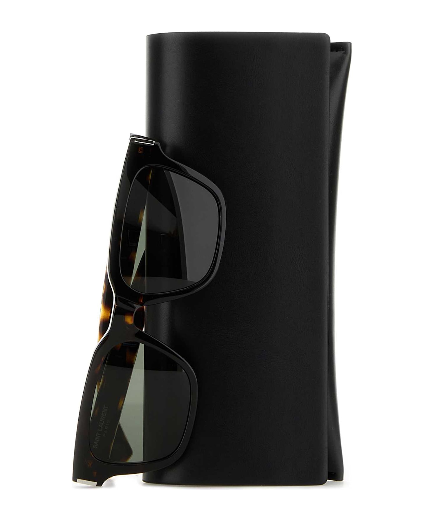 Saint Laurent Printed Acetate Sl 790 Sunglasses - DARKHAVANA&CRYSTALSILVERGREY