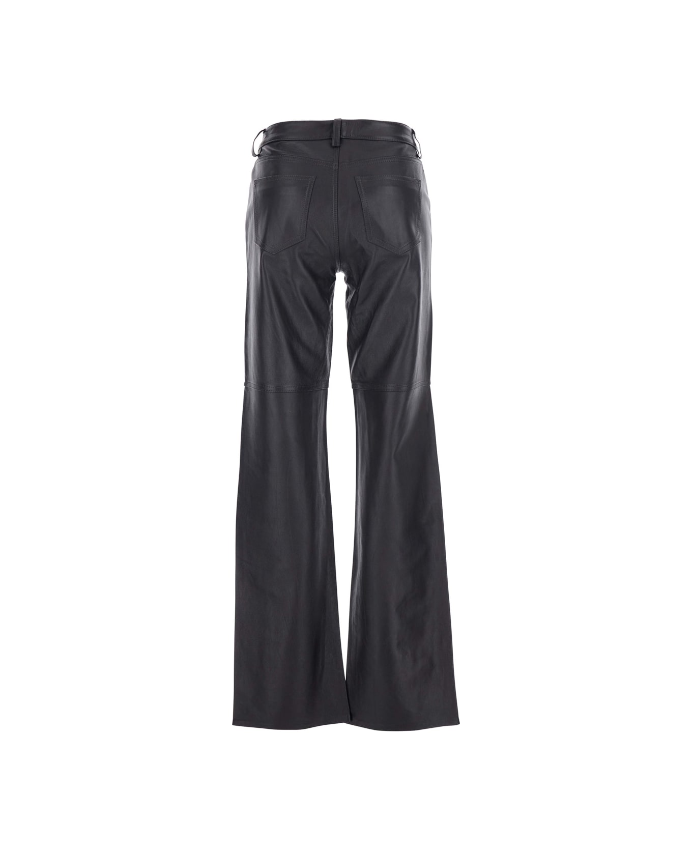 MICHAEL Michael Kors Brown Pants With Belt Loops In Leather Woman - Brown
