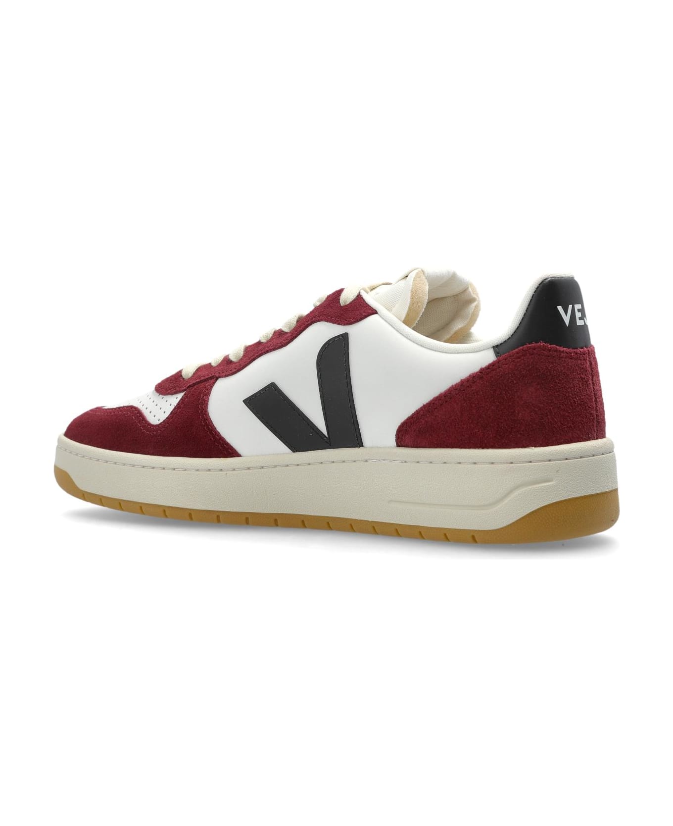 Veja Sports Shoes 
v-10 Prime Leather
 - Black White Amarante