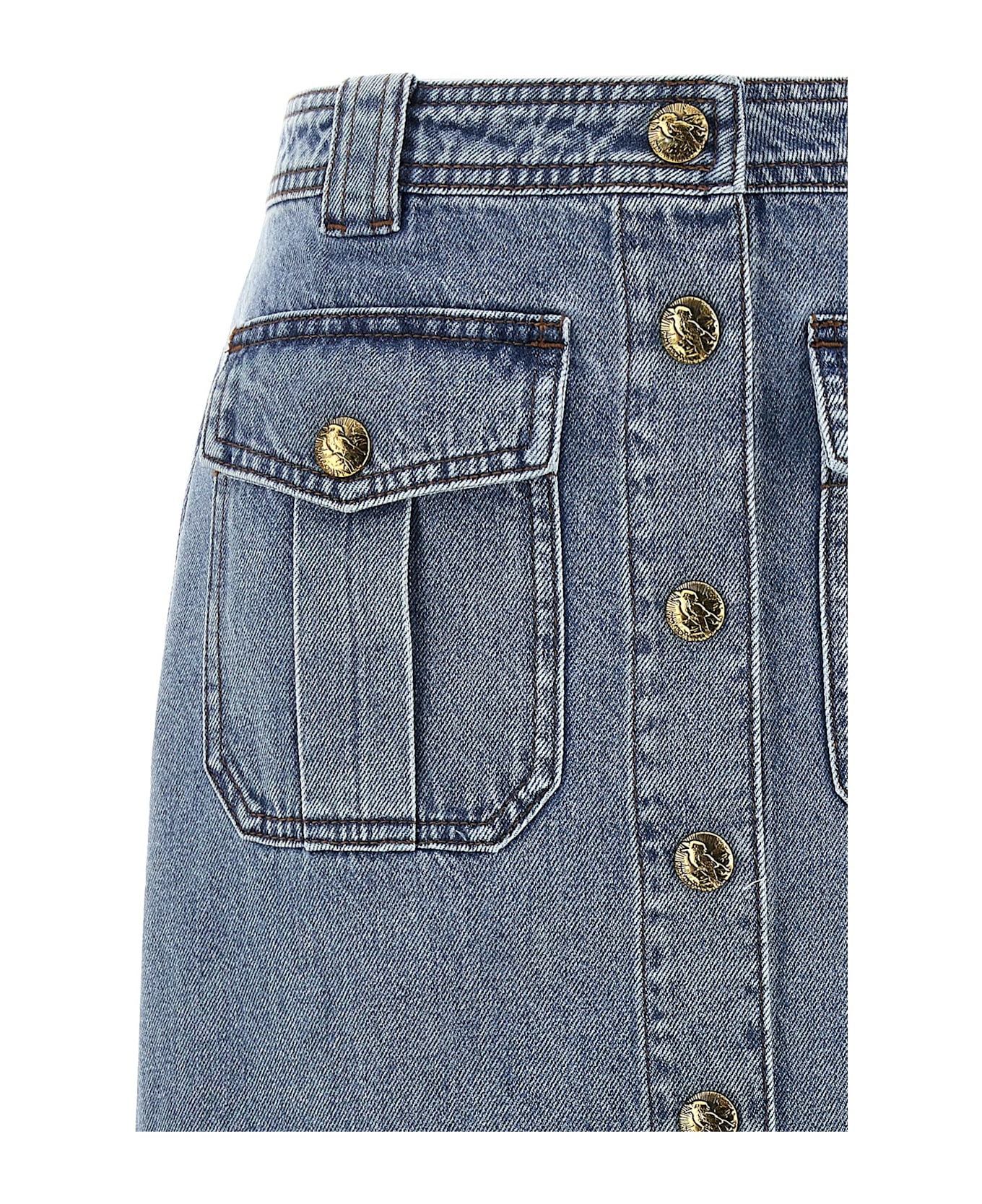 Zimmermann 
denim Pencil
 Skirt - Light Blue