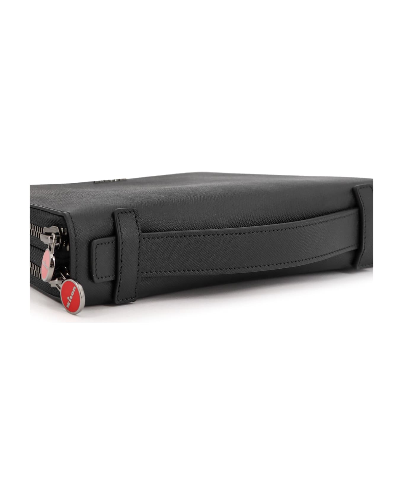Kiton Leather Briefcase - Black