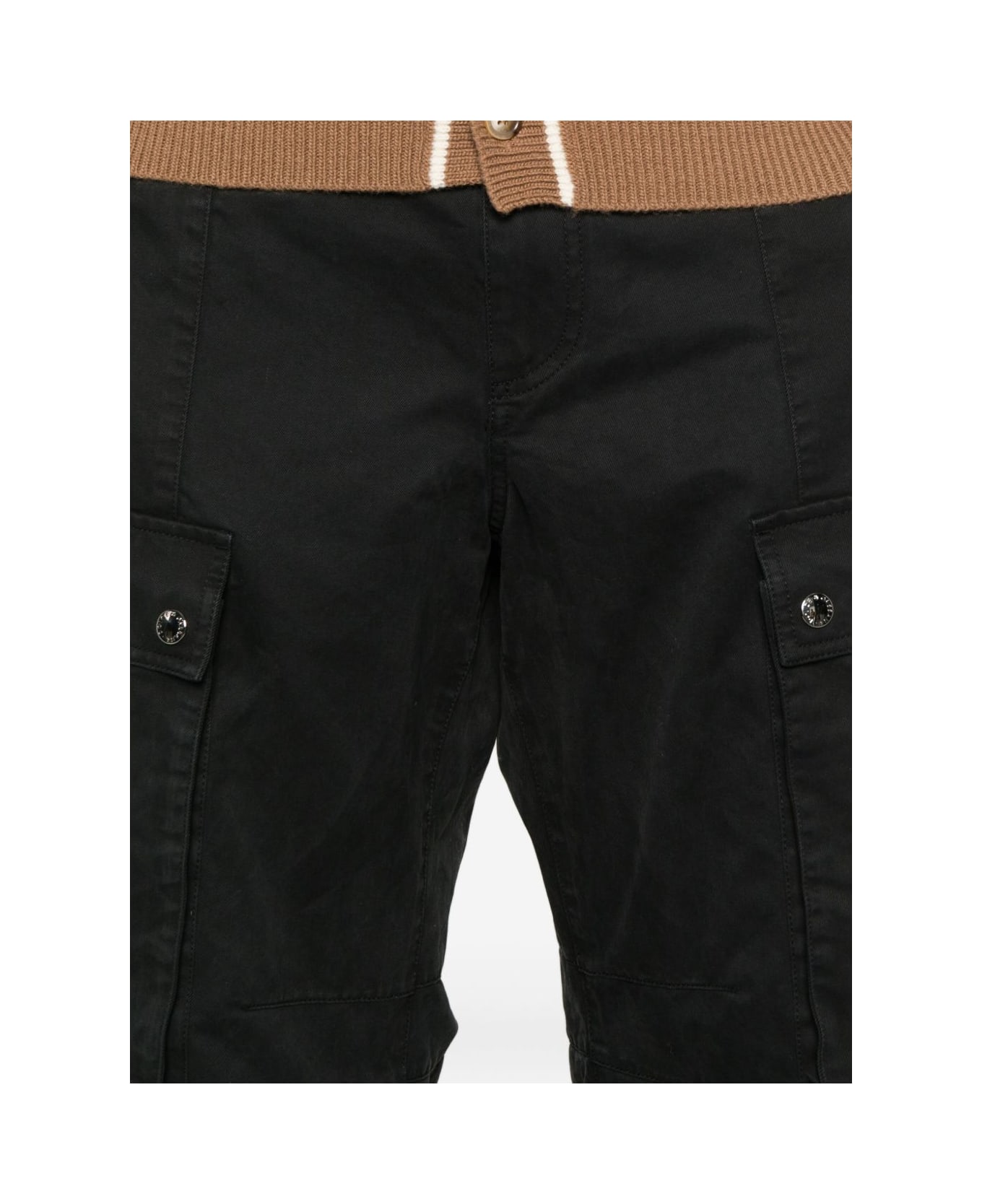 Dolce 
Gabbana Cotton Cargo Trousers - Black