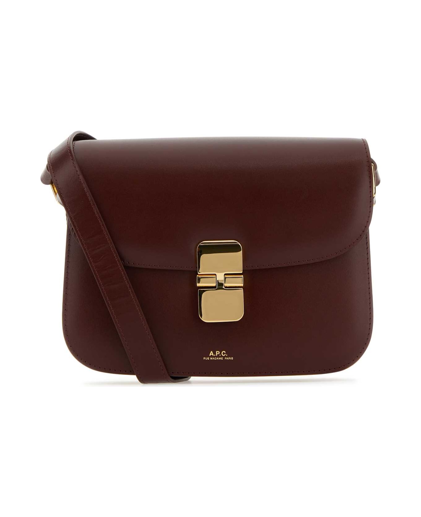 A.P.C. Grape Leather Small Grace Crossbody Bag - GAE