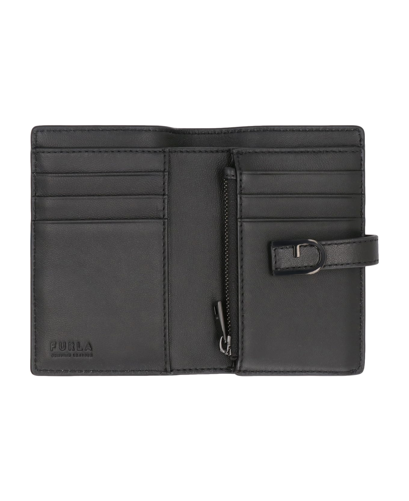 Furla Flow Leather Wallet - black