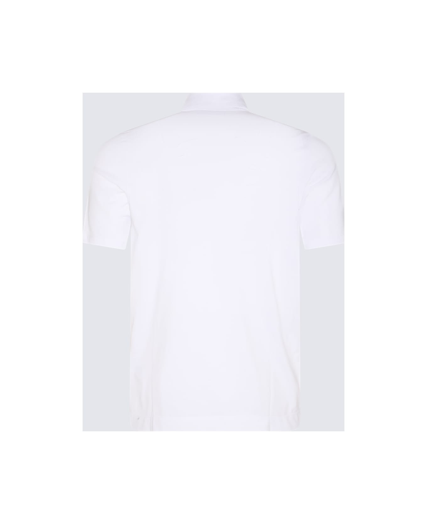Cruciani White Cotton Polo Shirt - White