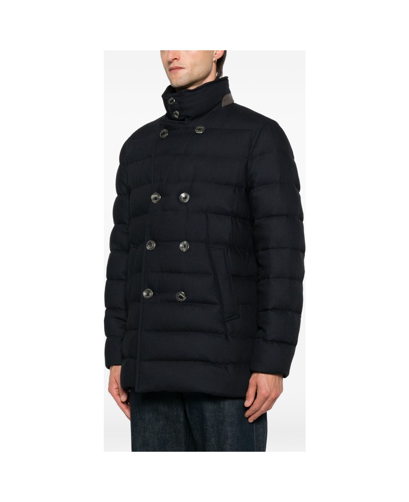 Herno Double-breasted Quilted Jacket - Blue