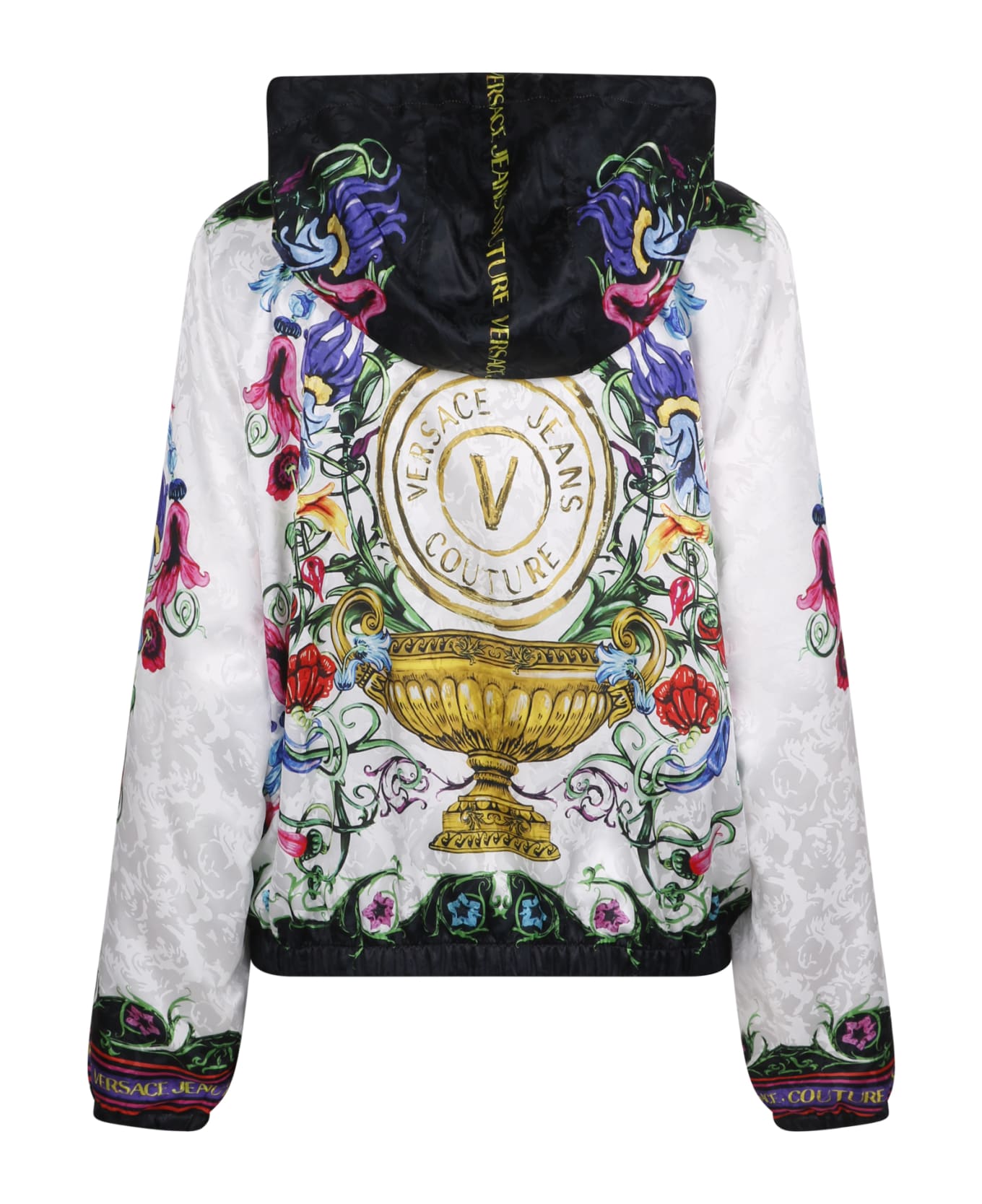 Versace Jeans Couture Floral-print Bomber Jacket - WHITE