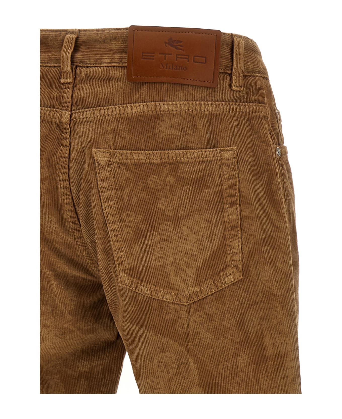 Etro 
paisley
 Velvet Pants - Brown