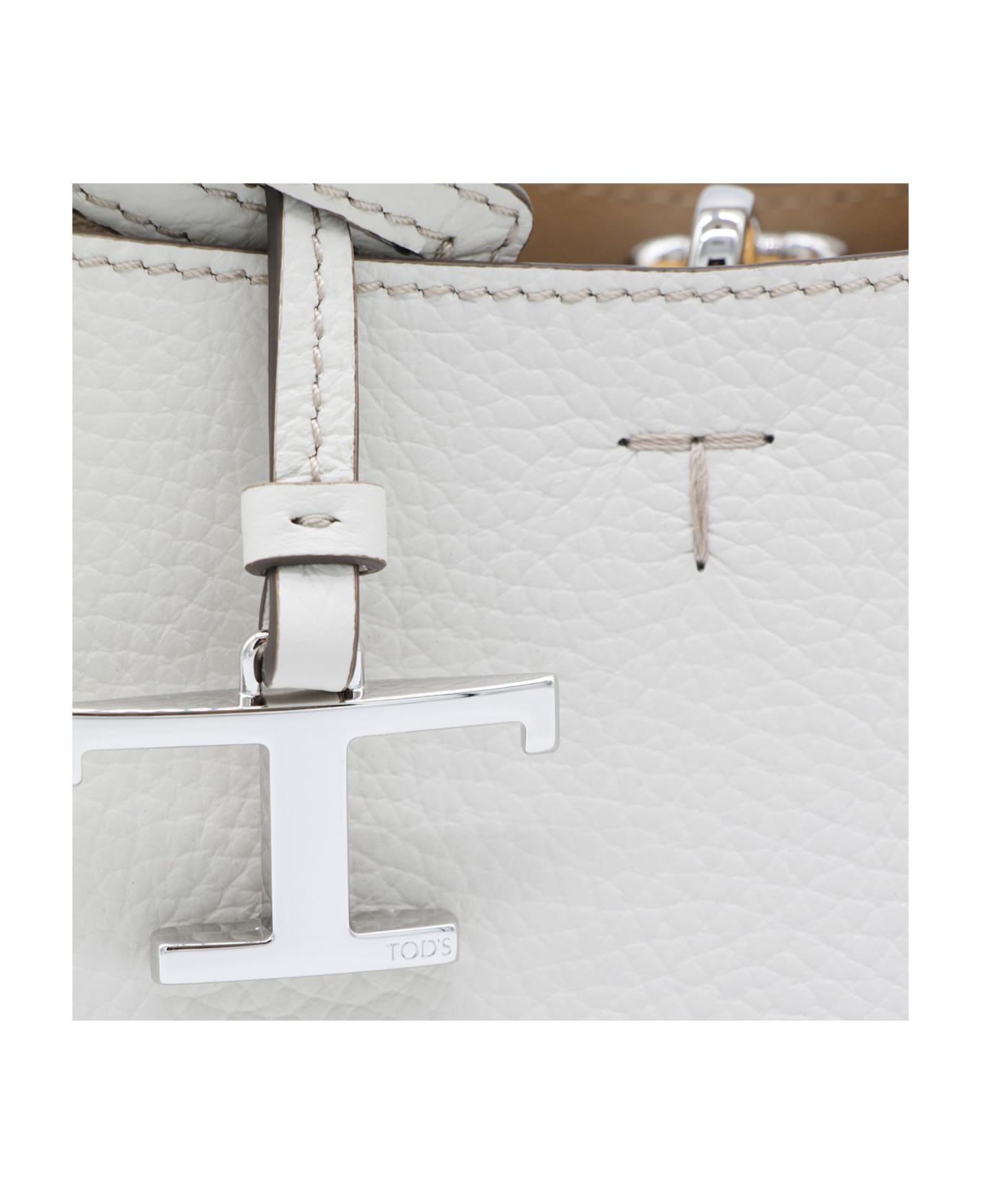 Tod's White Leather Top Handle Bag - White