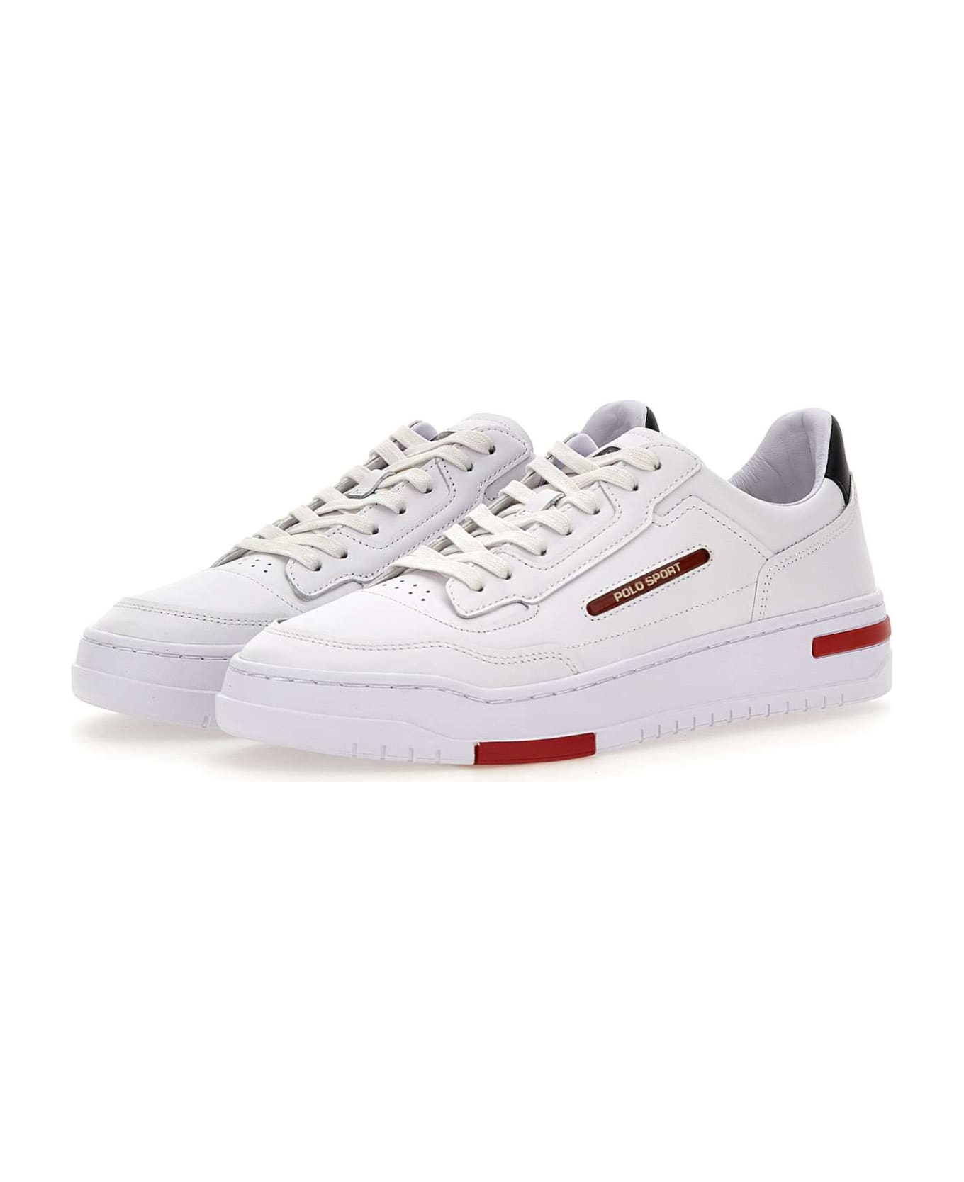 Polo Ralph Lauren Leather Sneakers - WHITE