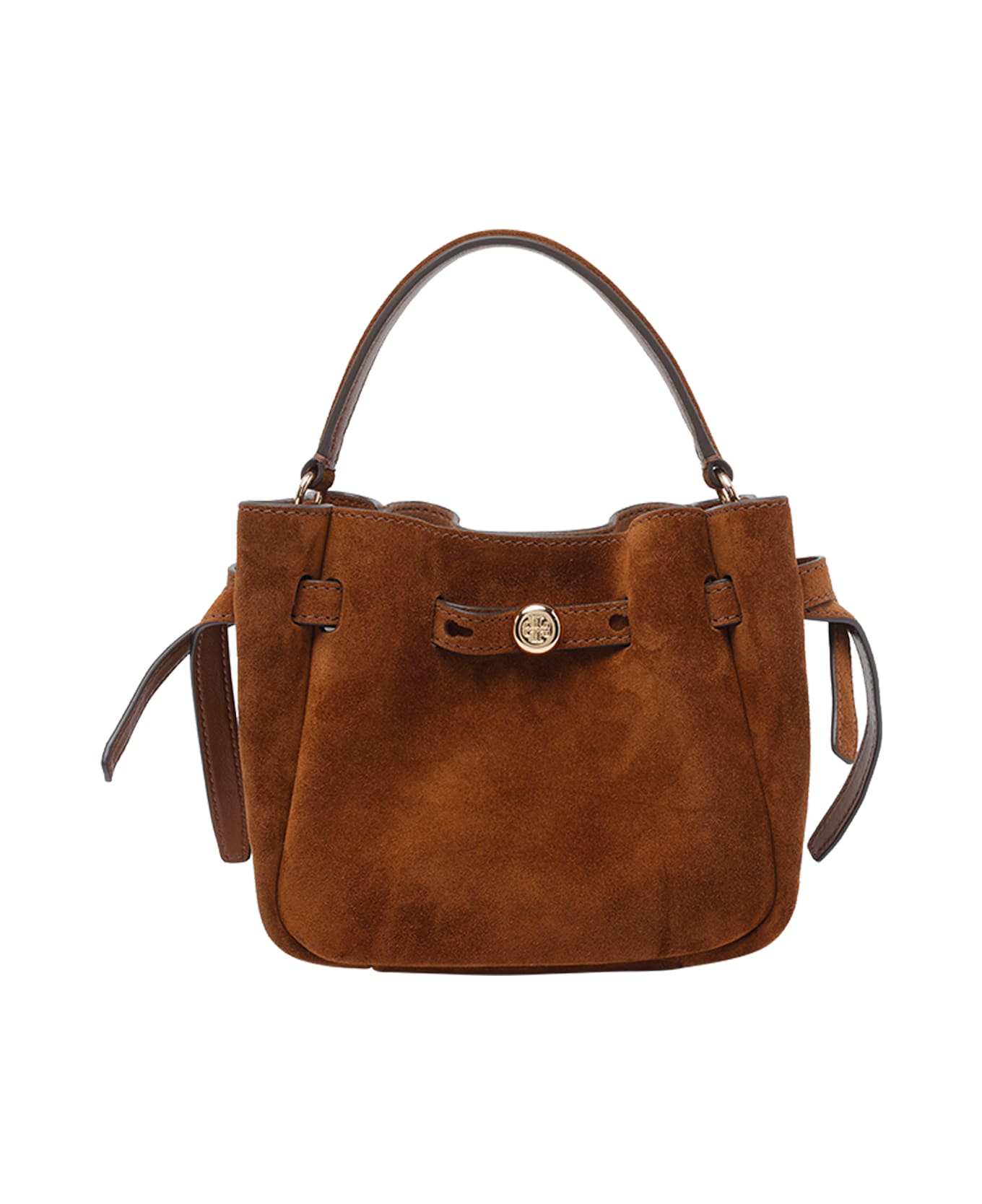 Tory Burch Mini Romy Suede Bucket Bag - Brown