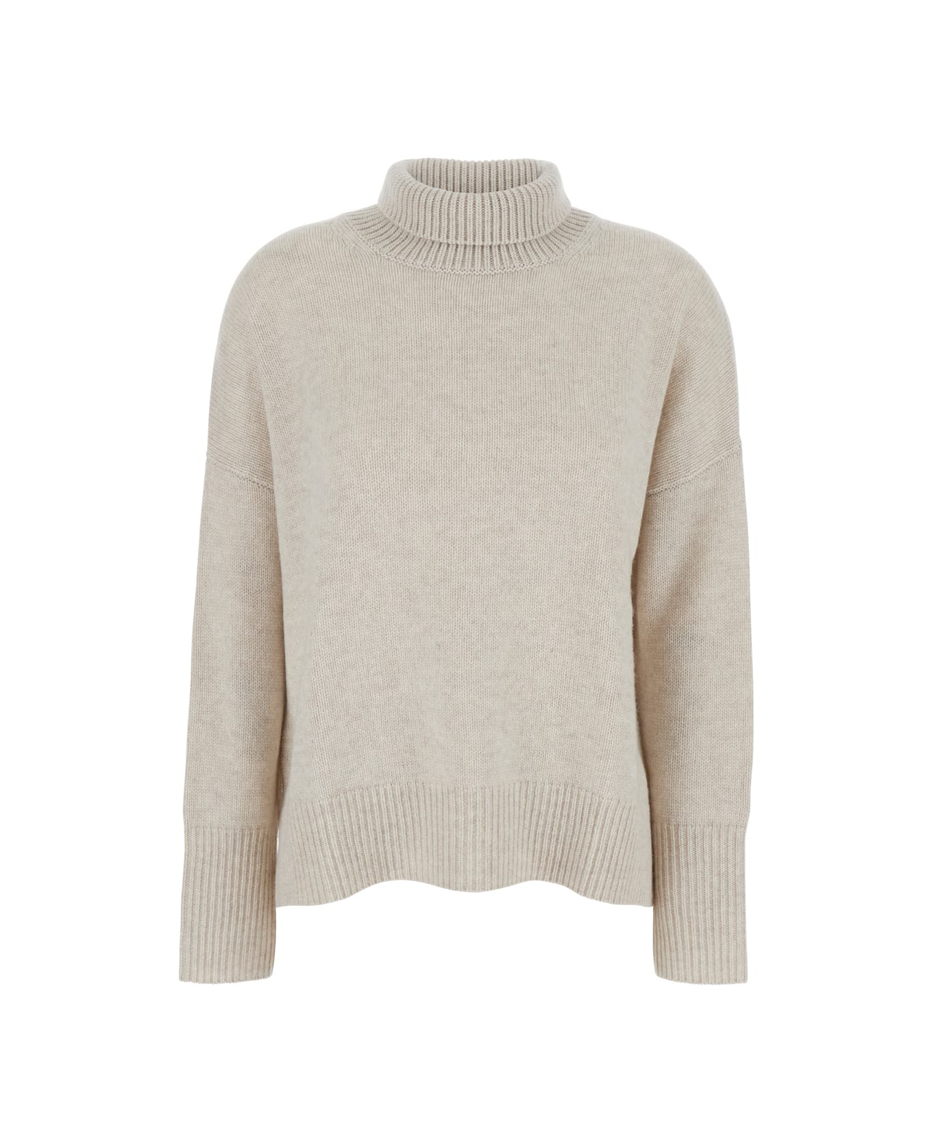 Lisa Yang 
heidi
 White Turtleneck Knit Sweater In Cashmere Woman - White