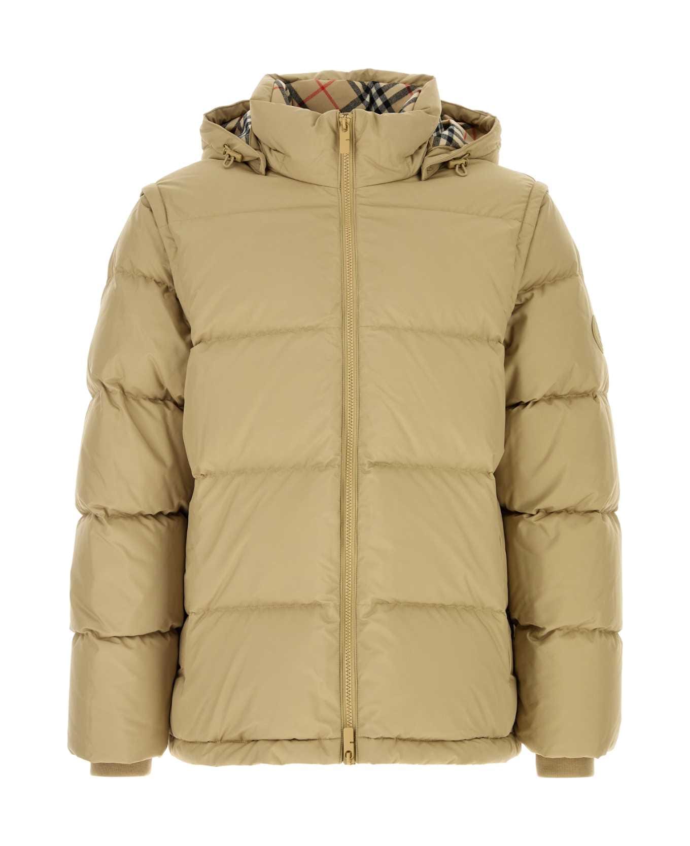 Burberry Beige Polyester Down Jacket - NEUTRALS