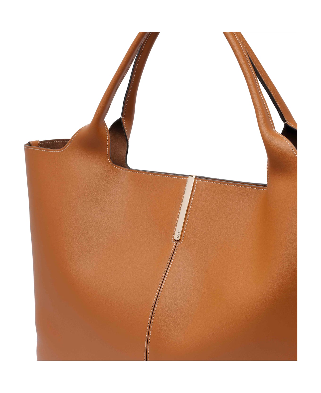 Tod's Medium Leather Shopping Bag - Kenia scuro+cacao