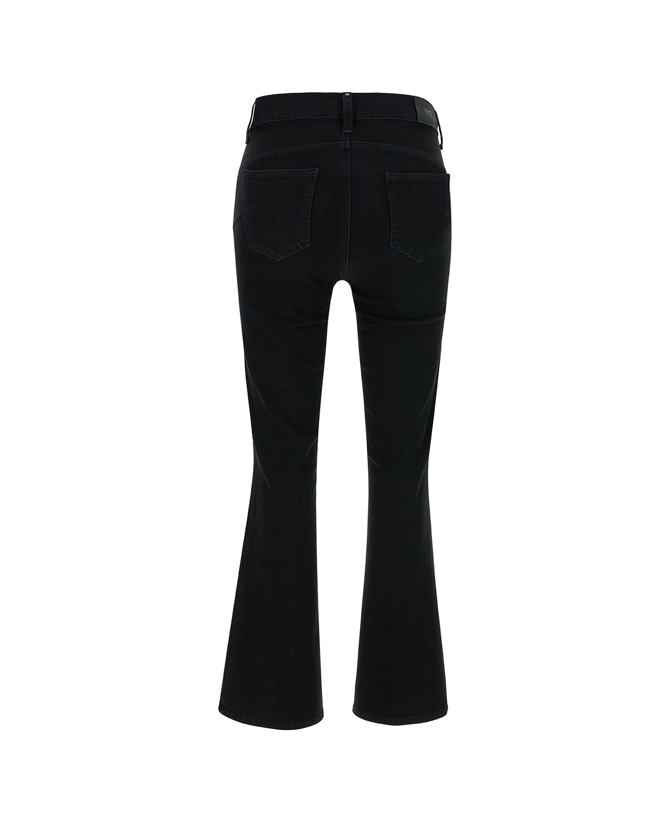 Liu-Jo Black Slightly Flared Five Pocket Jeans In Cotton Denim Woman - Black デニム