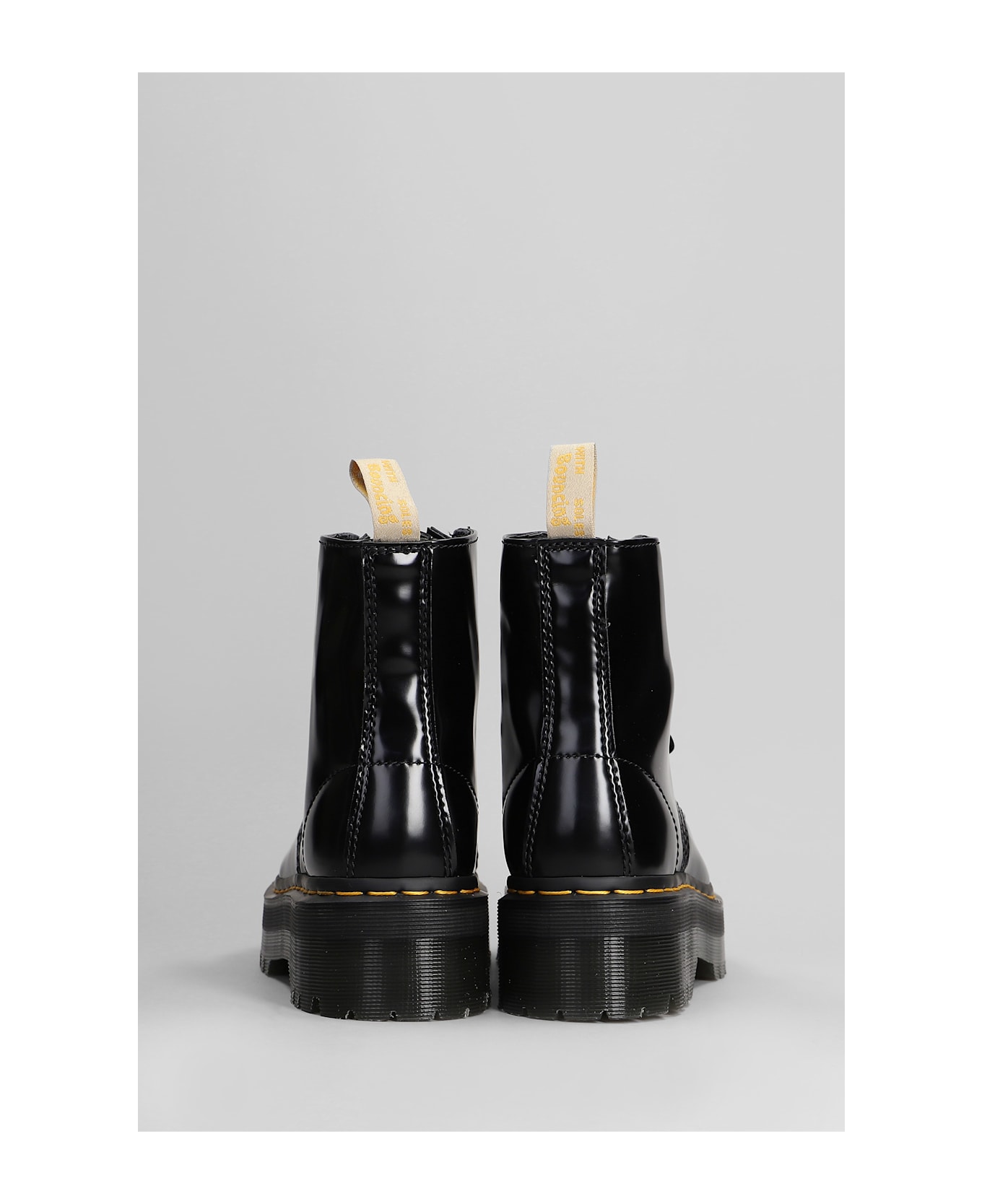 Dr. Martens Vegan Sinclair Combat Boots In Black Synthetic - Black