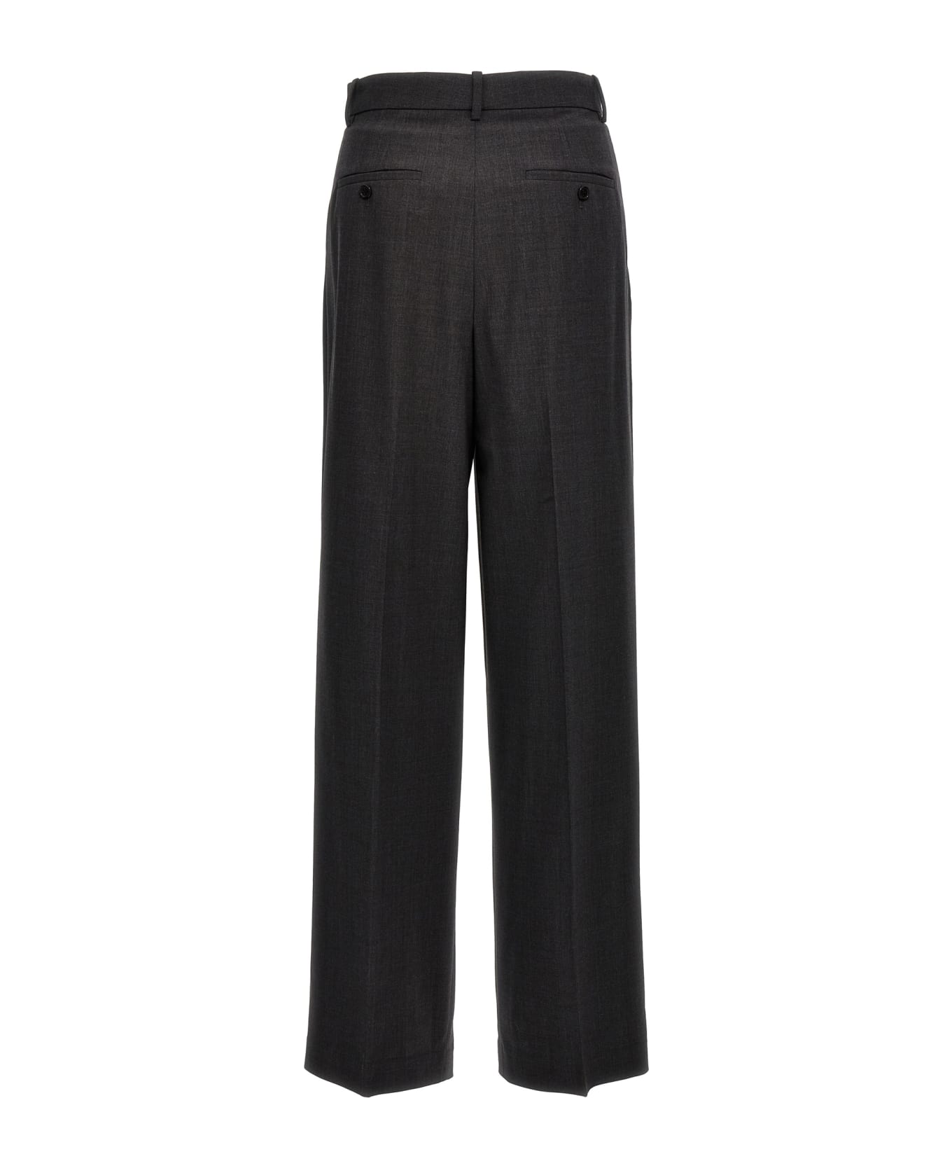 Theory Wide Leg Trousers - Gray