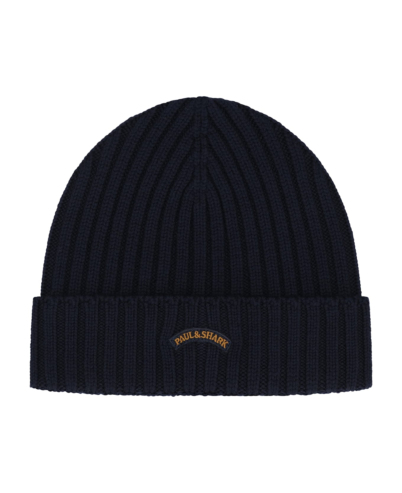 Paul&Shark Ribbed Knit Beanie - blue