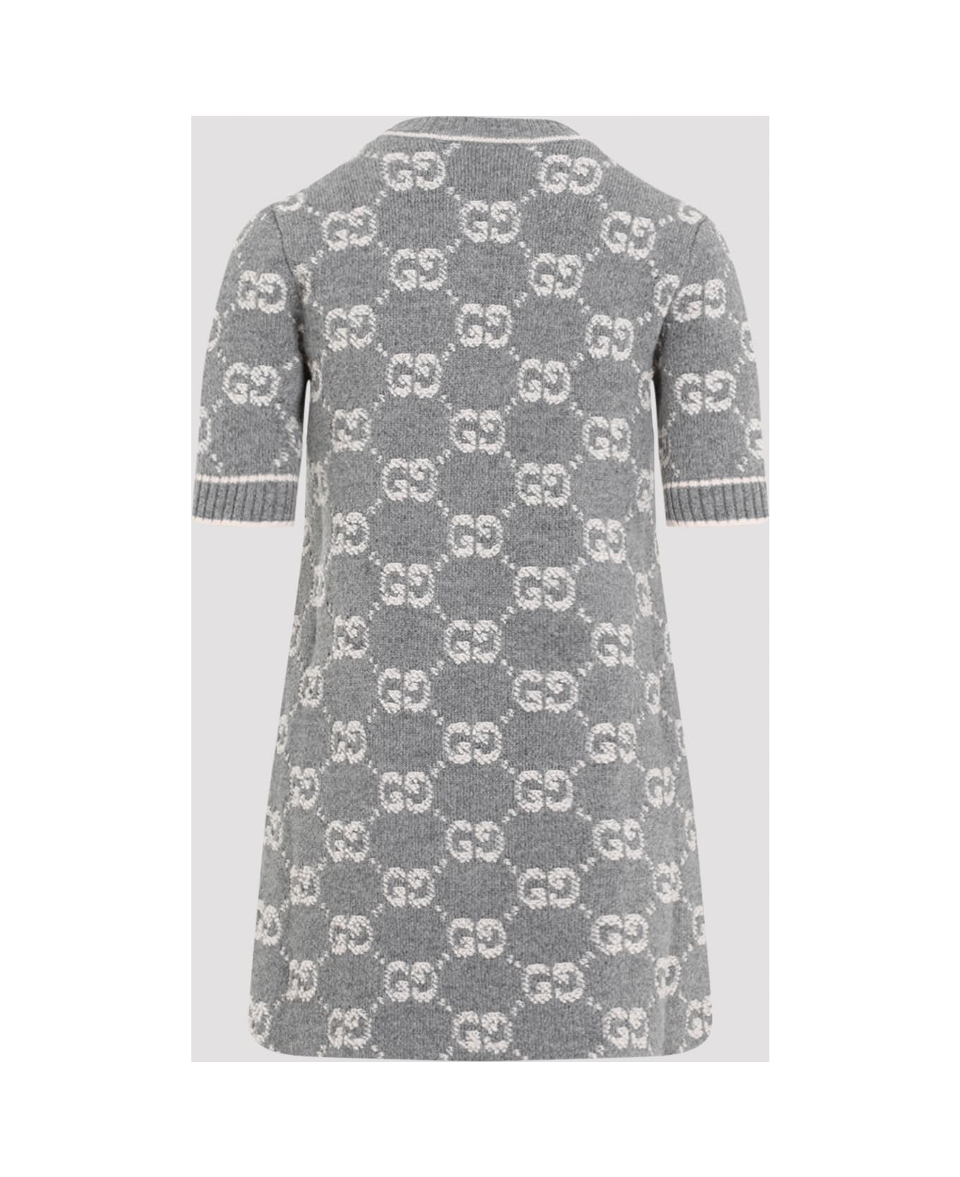 Gucci Wool Mini Dress - Grey Ivory