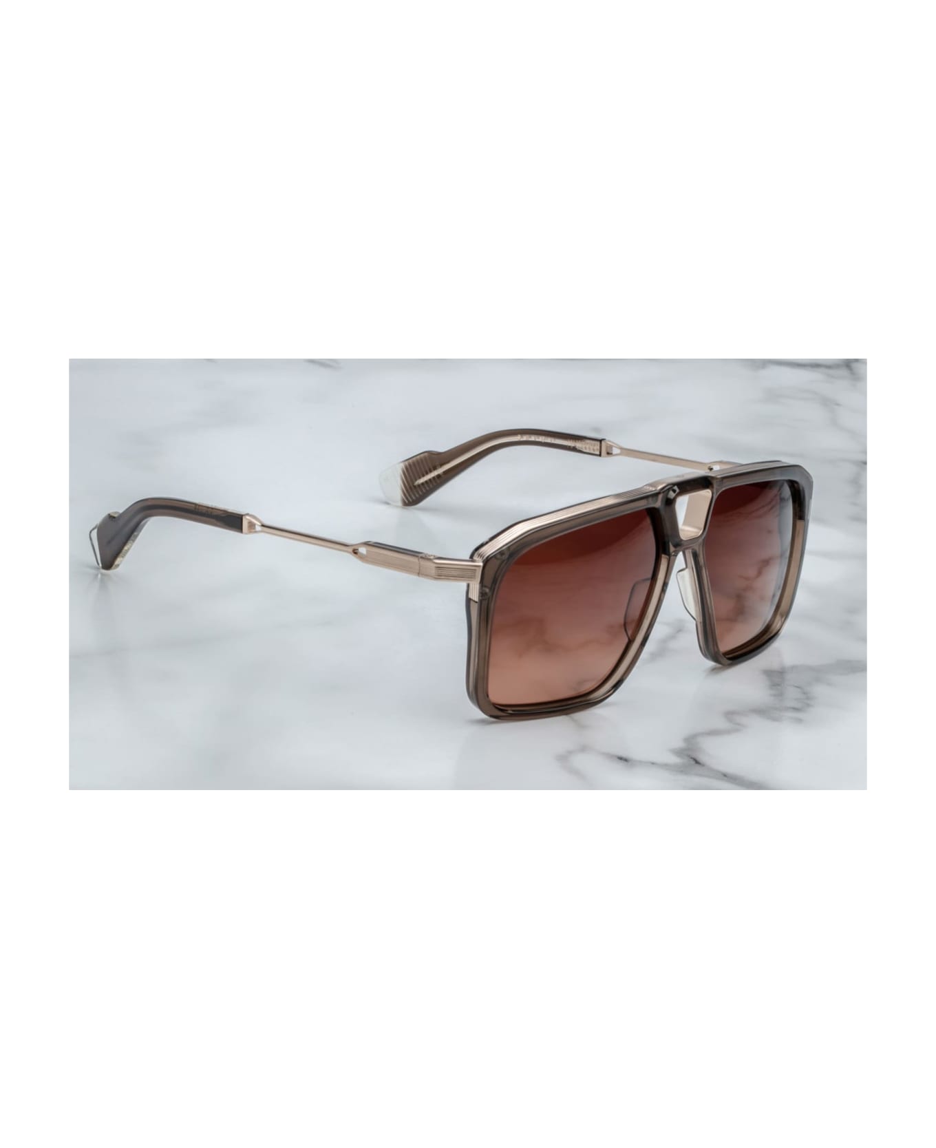 Alexander McQueen Eyewear Metal Skull square-frame sunglasses Savoy - London Sunglasses - brown