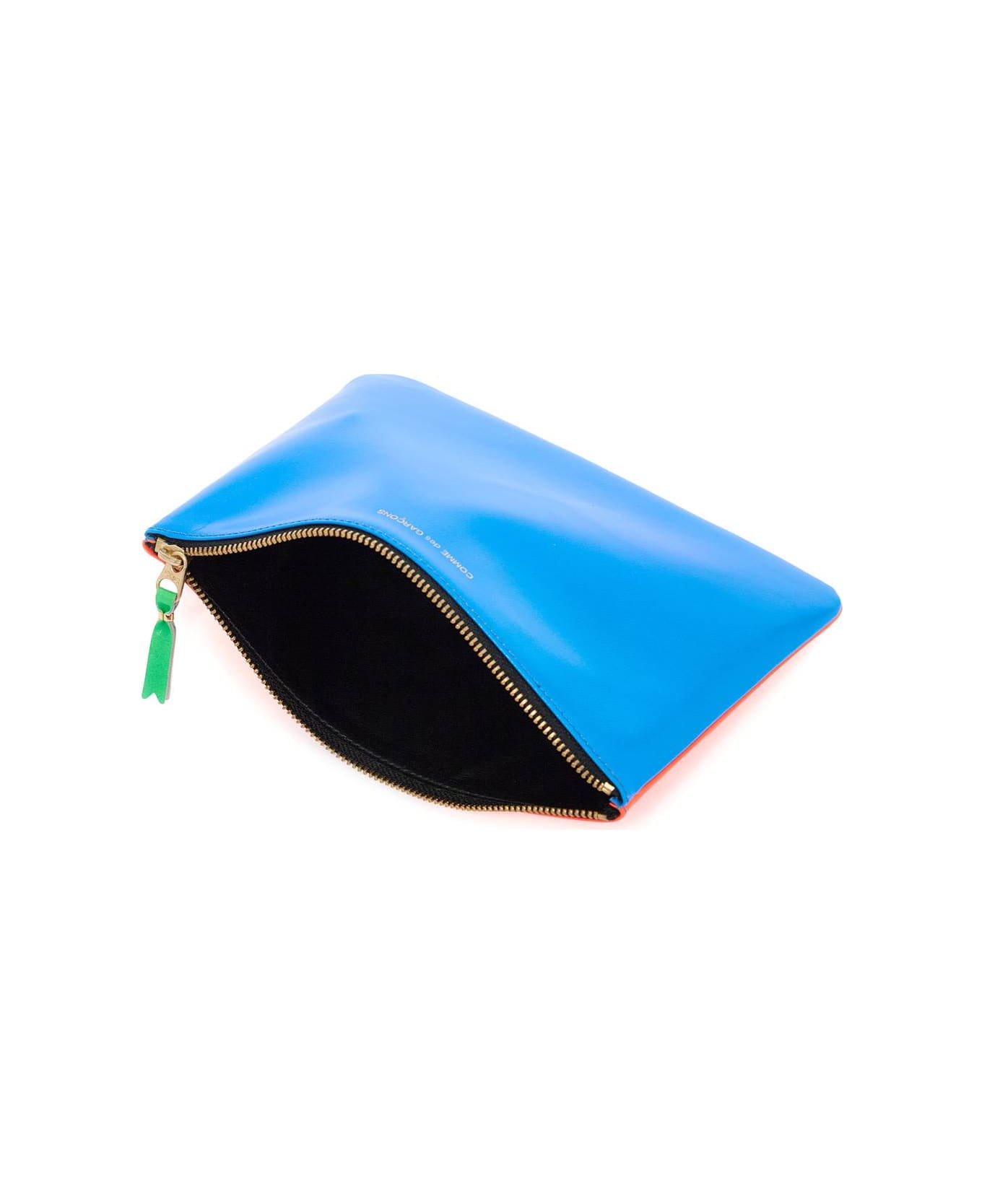 Comme des Garçons Wallet Super Fluo Pouch - ORANGE BLUE (Blue)