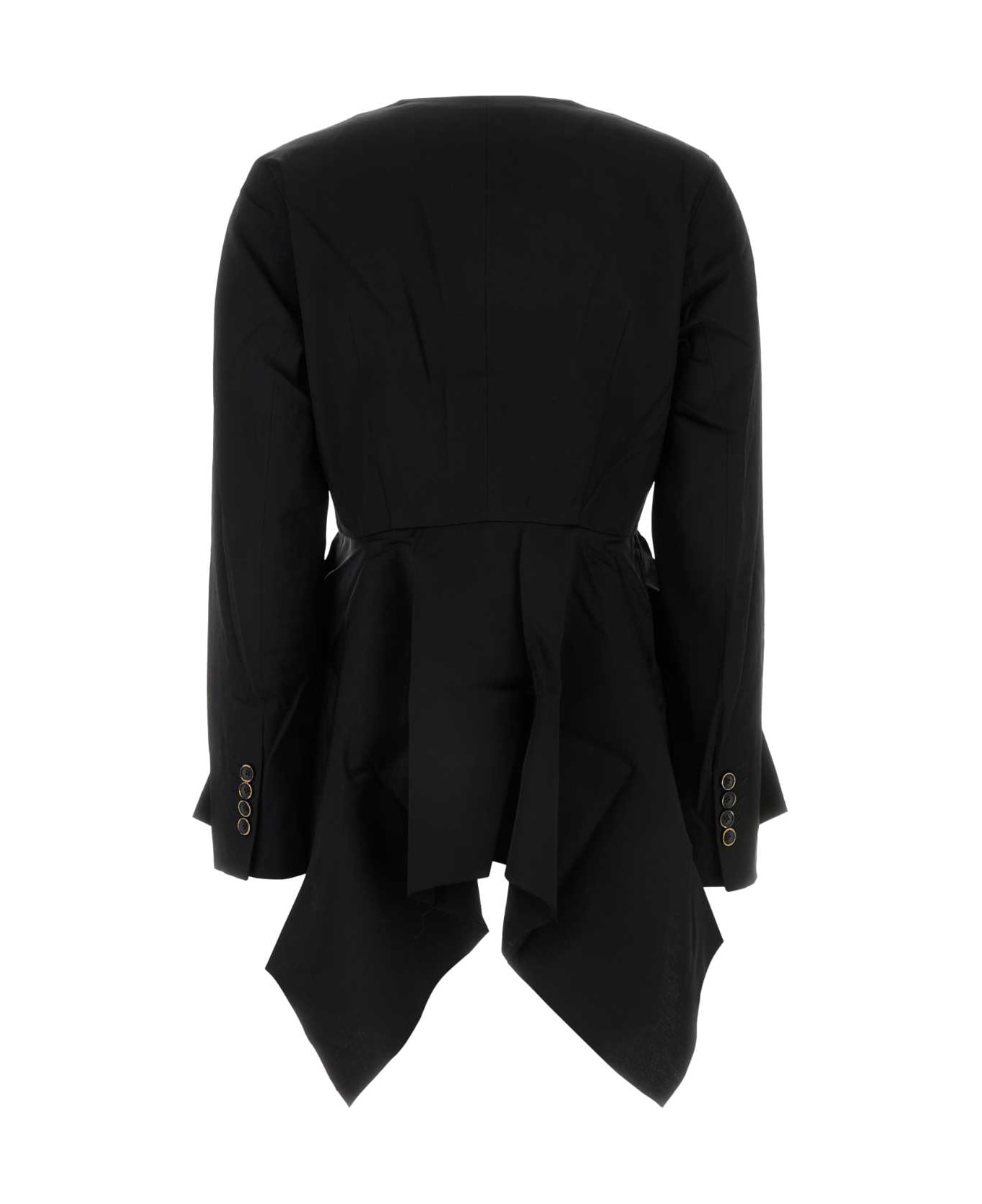 Uma Wang Black Viscose Blend Koney Jacket - BLACK