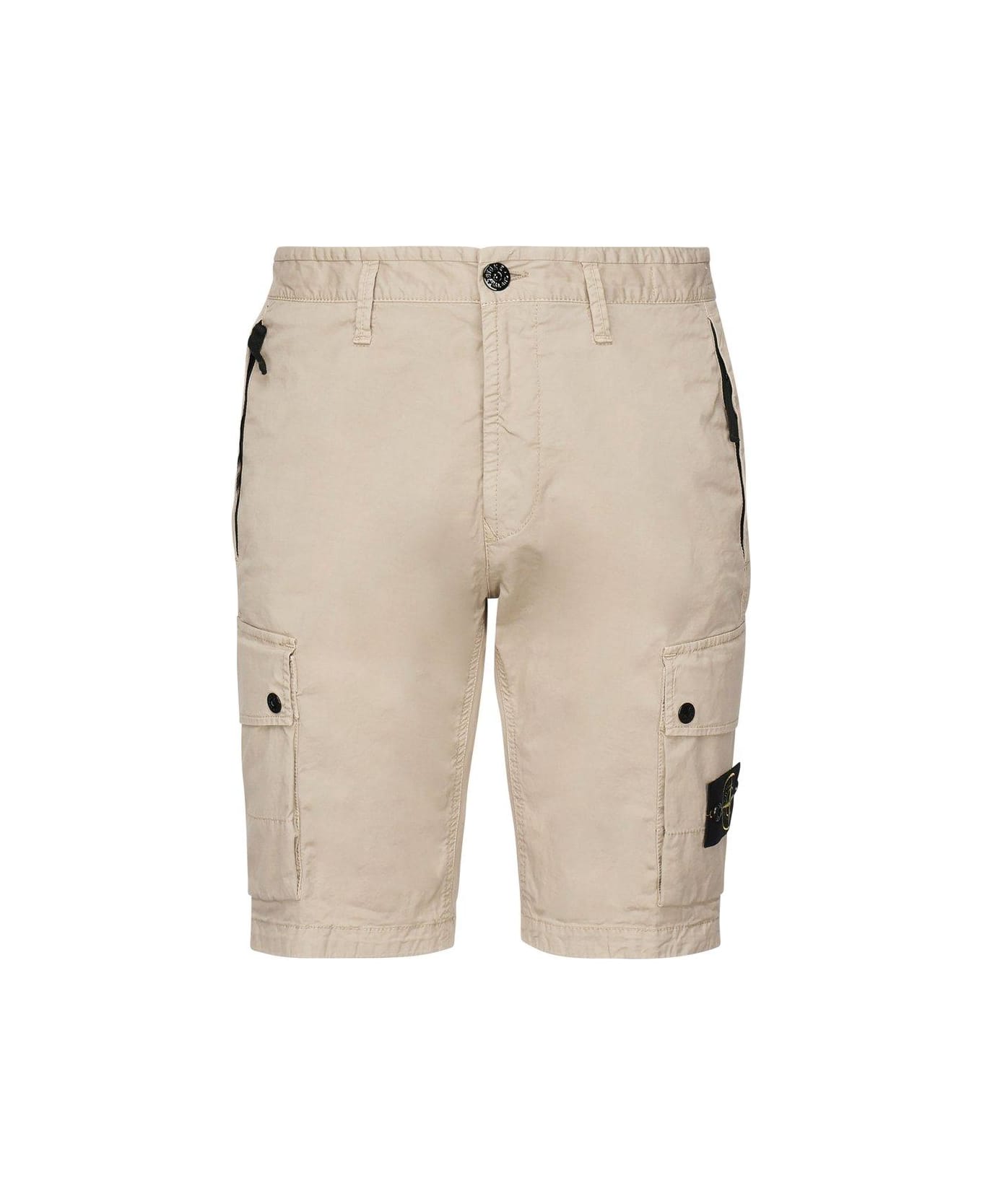 Stone Island Compass Patch Bermuda Shorts - A Desert