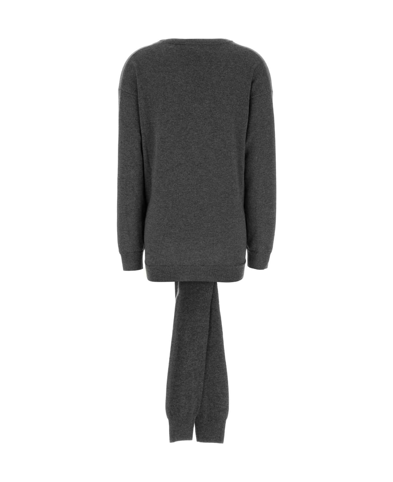 Dolce 
Gabbana Dark Grey Cashmere Sweater - GRIGIO