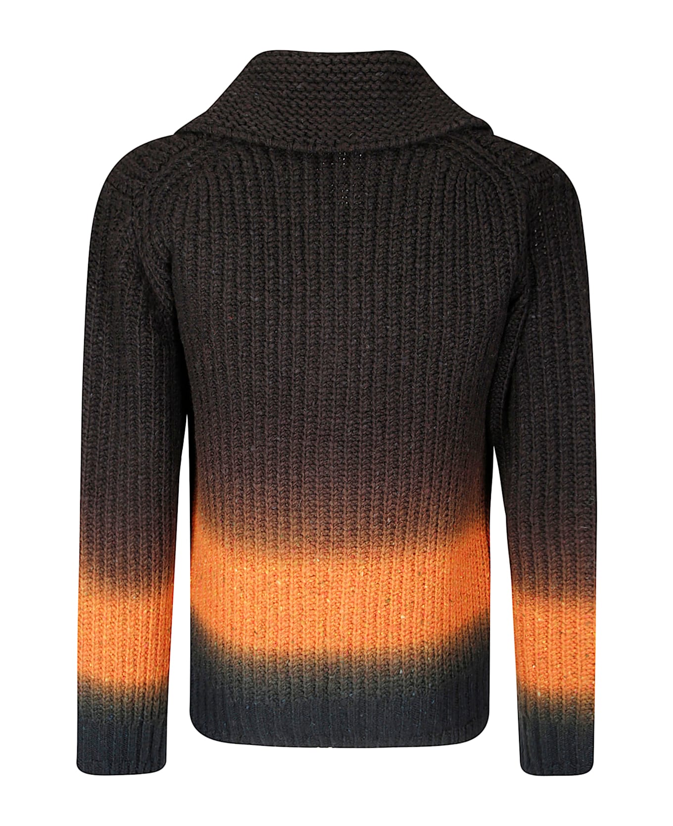 Sacai Garment Dye Wool Knit Cardigan - MULTICOLOR