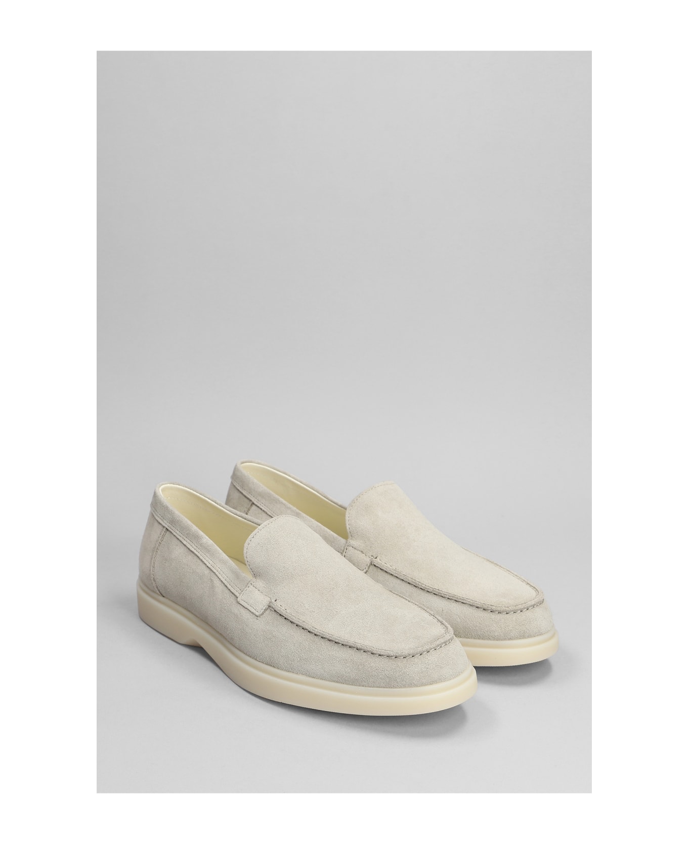 Mason Garments Amalfi Loafers In Taupe Suede - taupe ローファー＆デッキシューズ