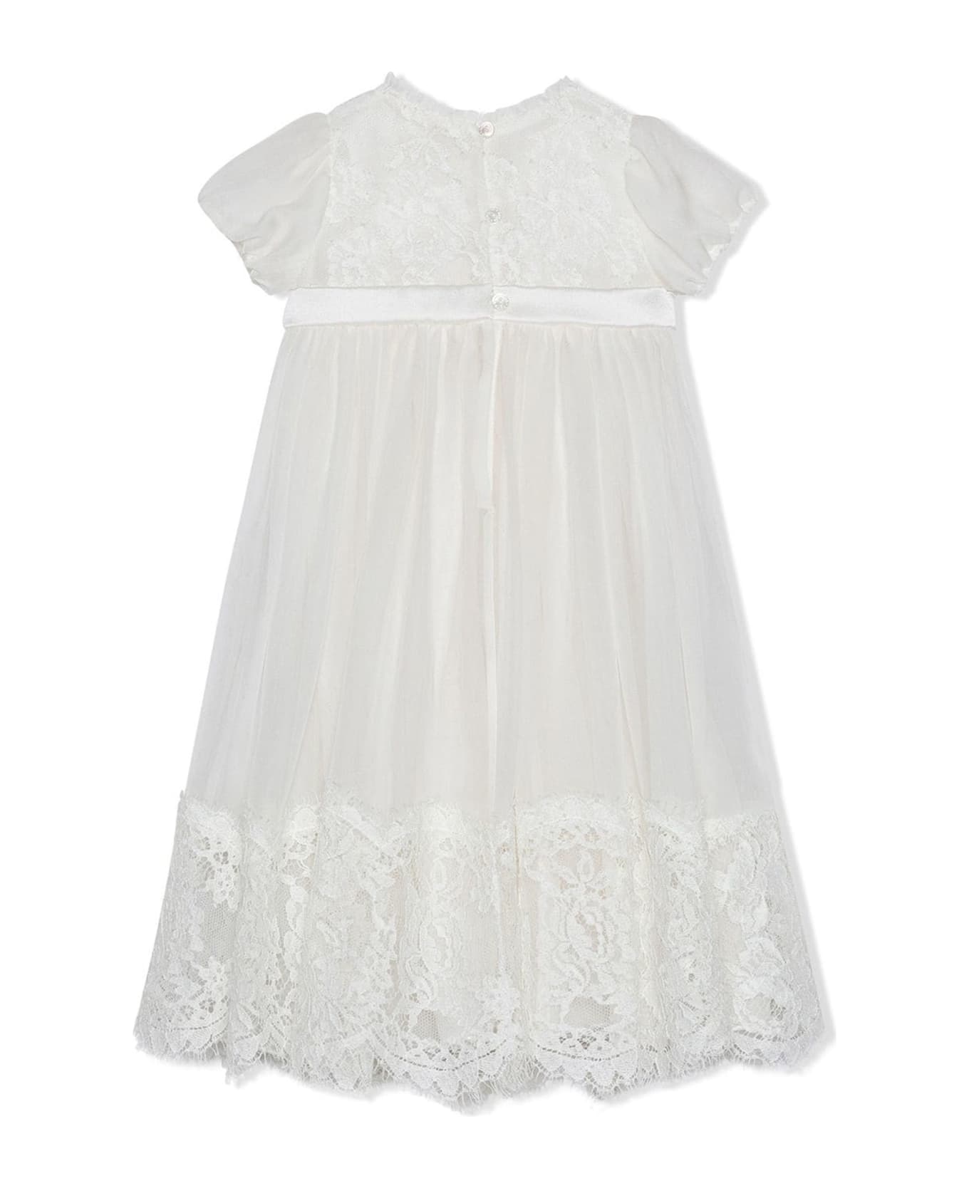 Dolce & Gabbana White Silk Dress - Bianco