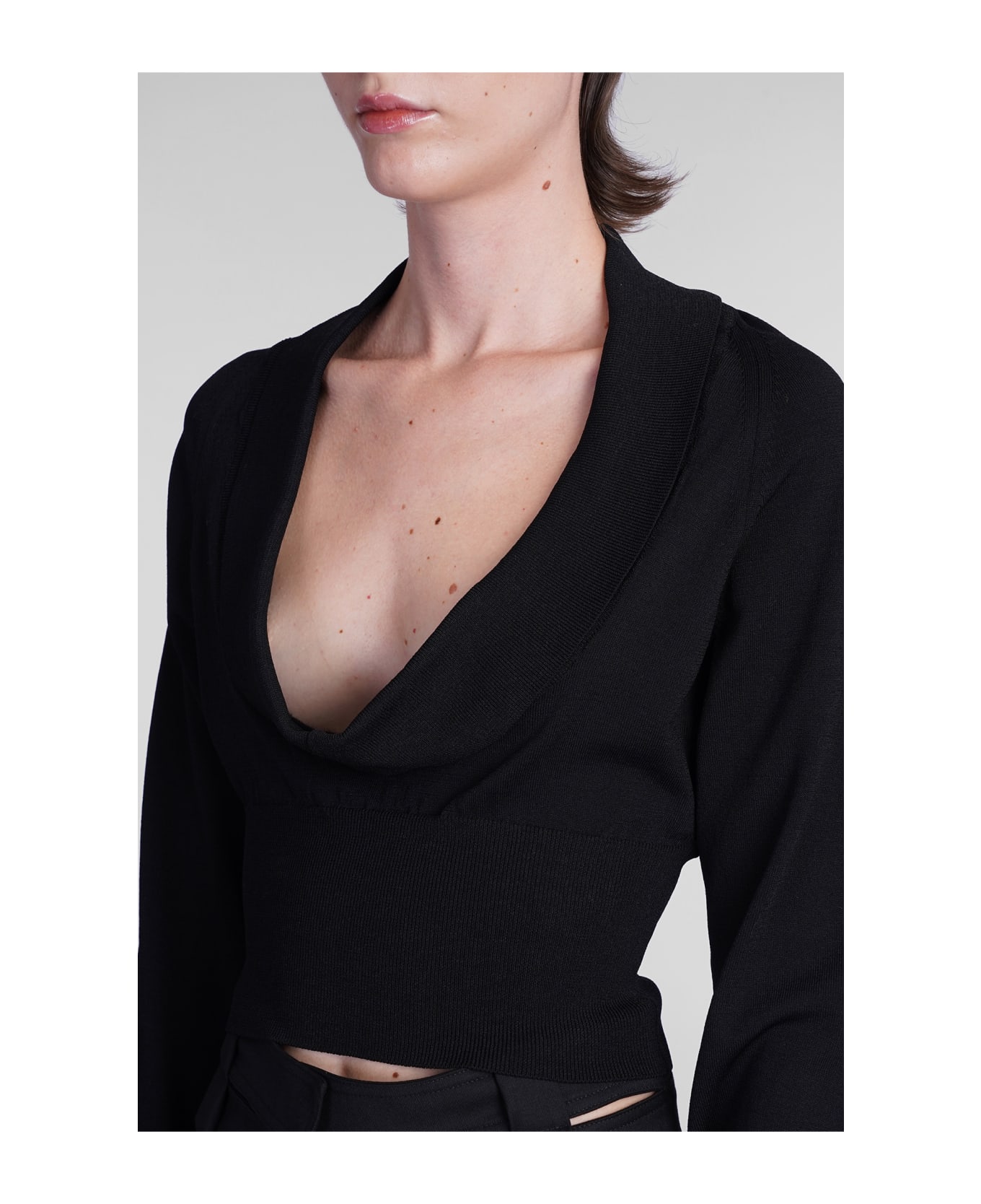 ANDREĀDAMO Topwear In Black Viscose - black