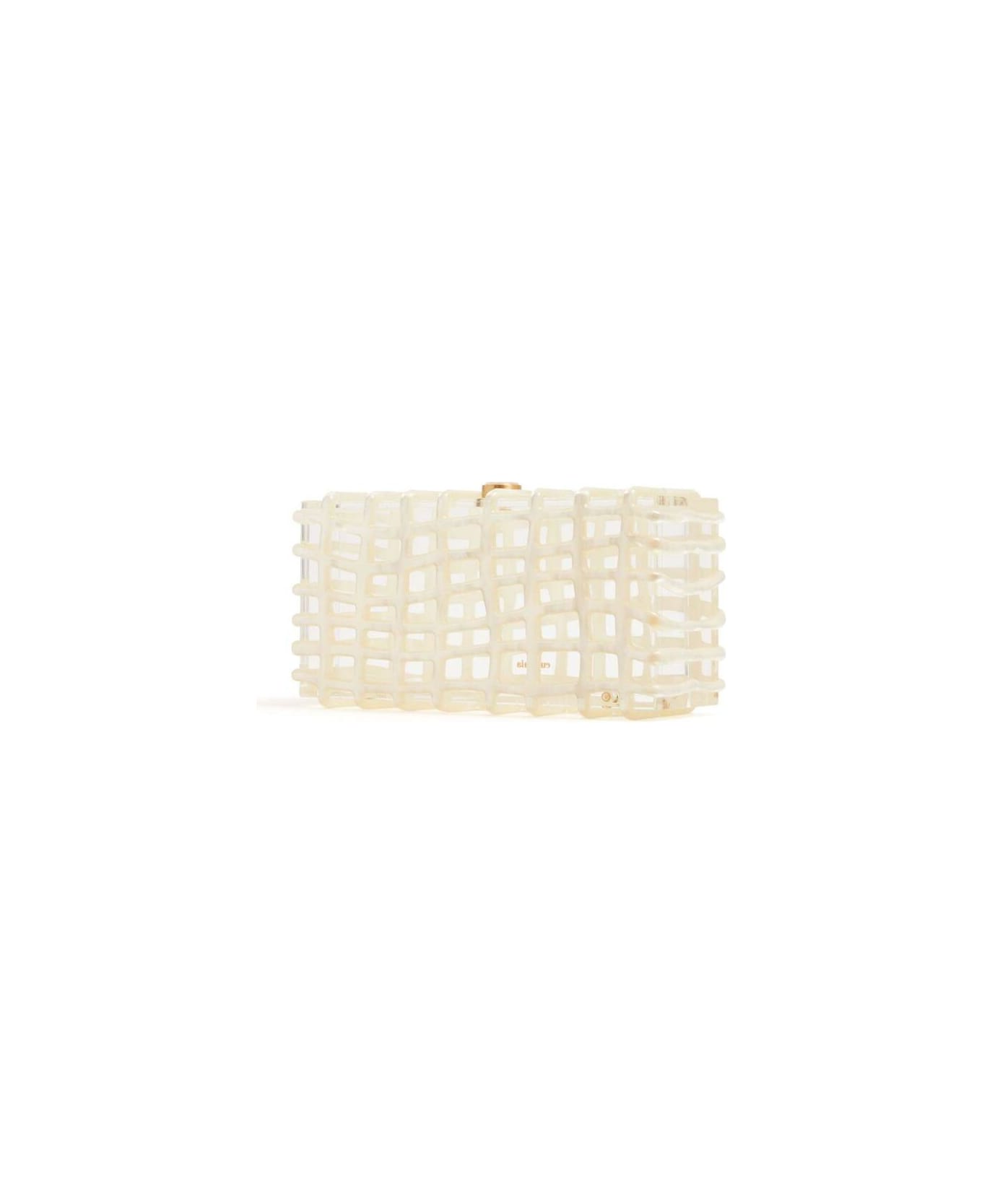 Cult Gaia Rina Logo Detailed Clutch Bag - IVORY クラッチバッグ