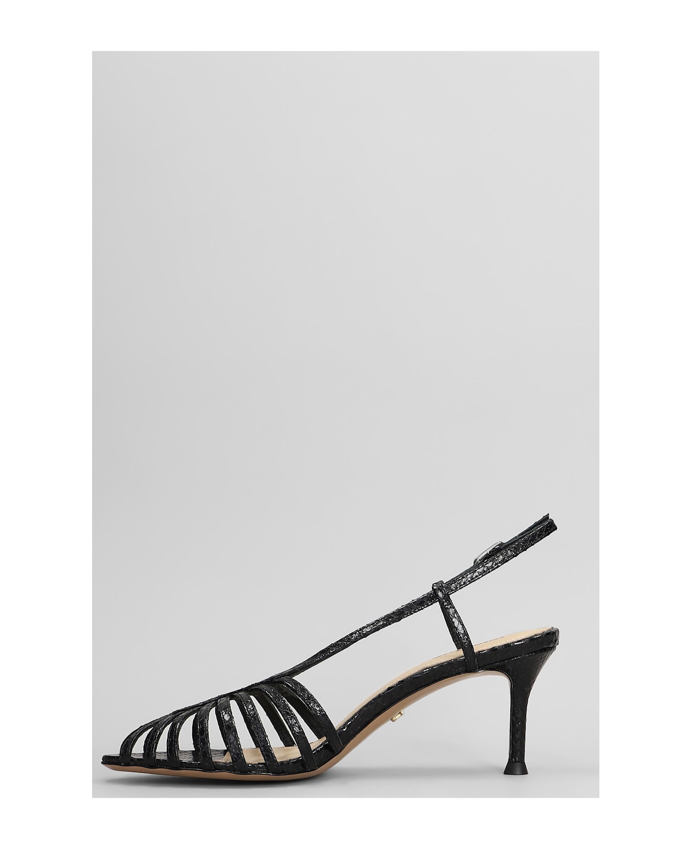 Lola Cruz Diana 65 Sandals In Black Leather - black