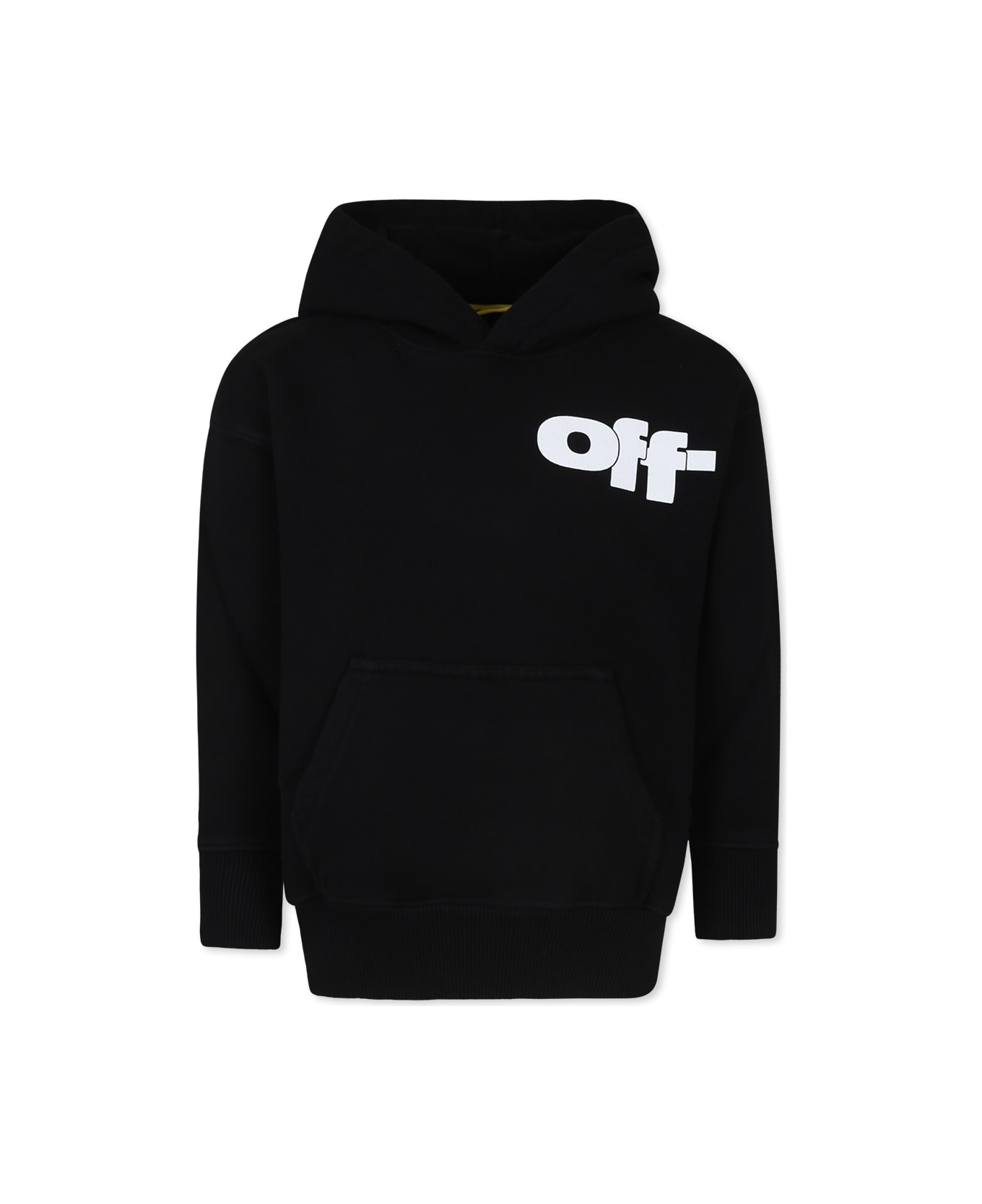 Off-White Black Sweatshirt For Boy With Logo - Black