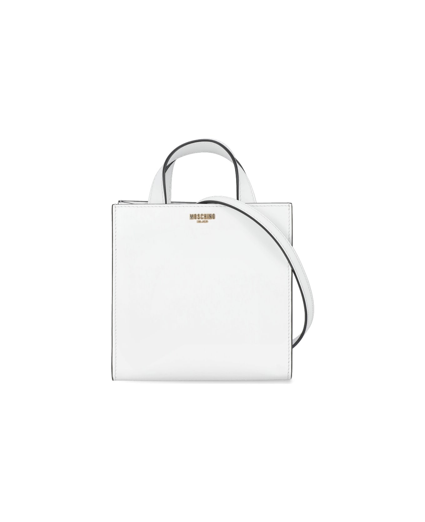 Moschino Leather Shoulder Bag - Bianco