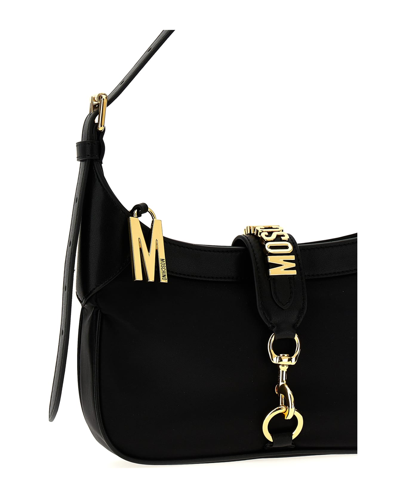 Moschino Logo Shoulder Bag - BLACK トートバッグ