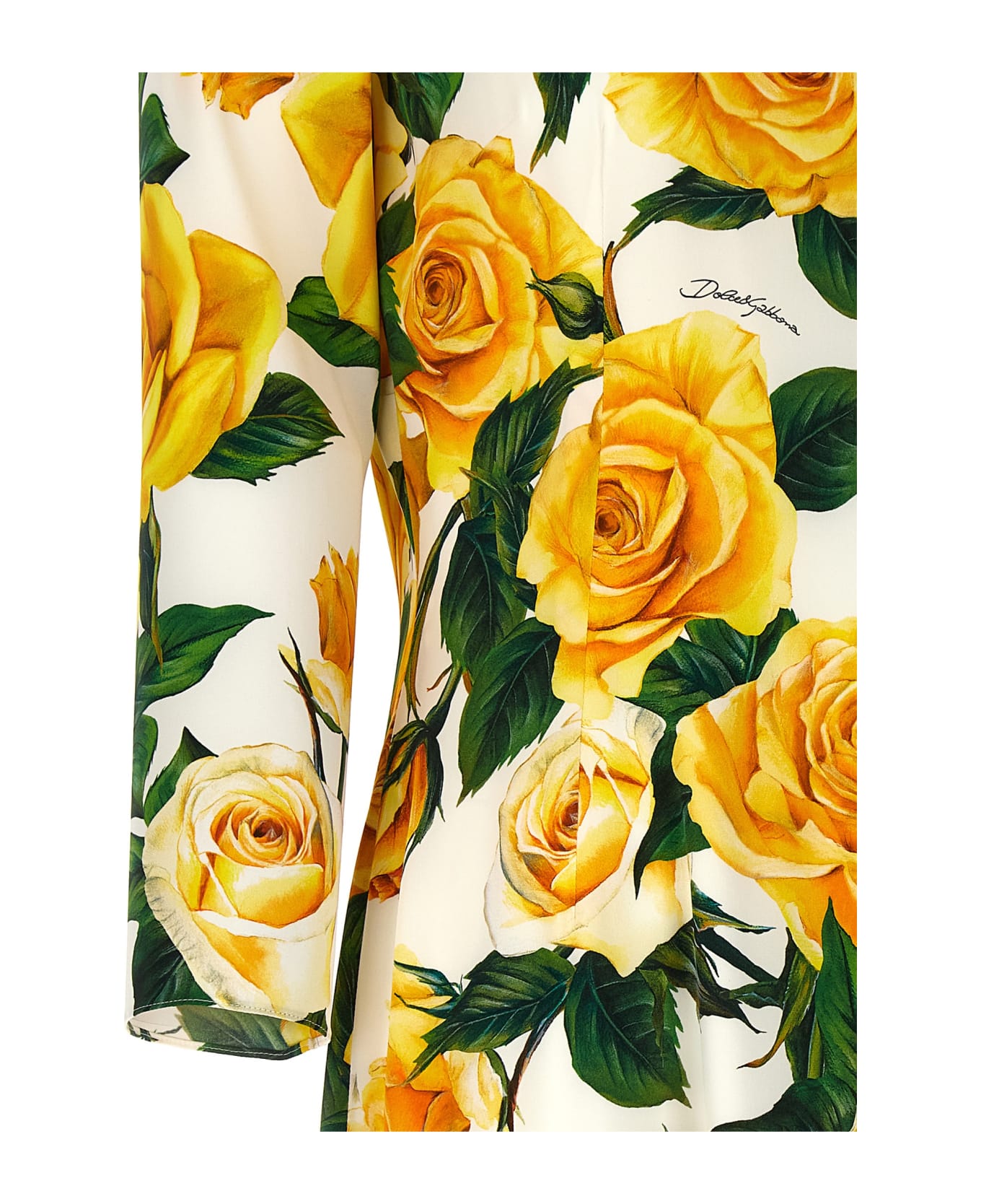 Dolce & Gabbana 'rose Gialle' Midi Dress - Multicolor ワンピース＆ドレス