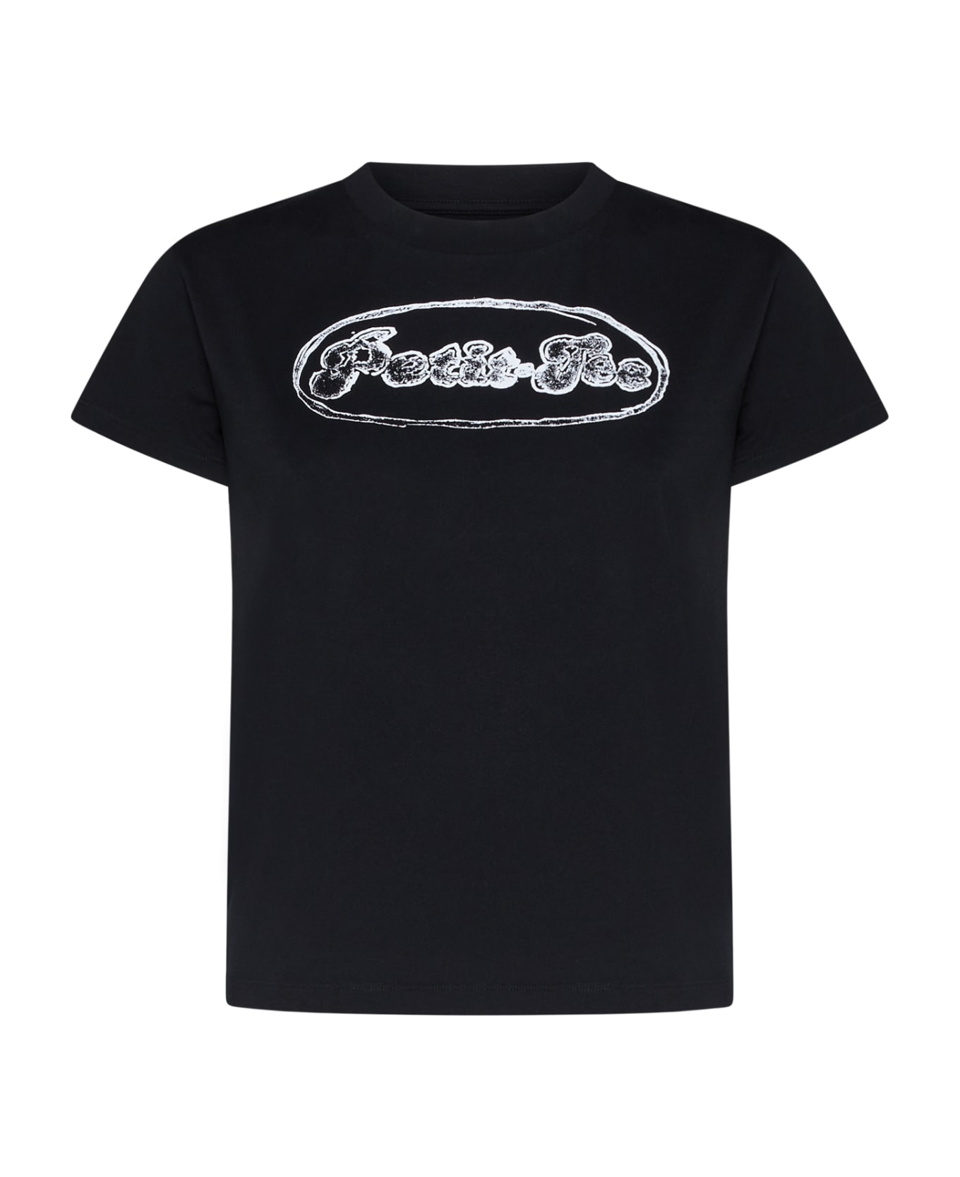MM6 Maison Margiela Logo Print T-shirt - Black
