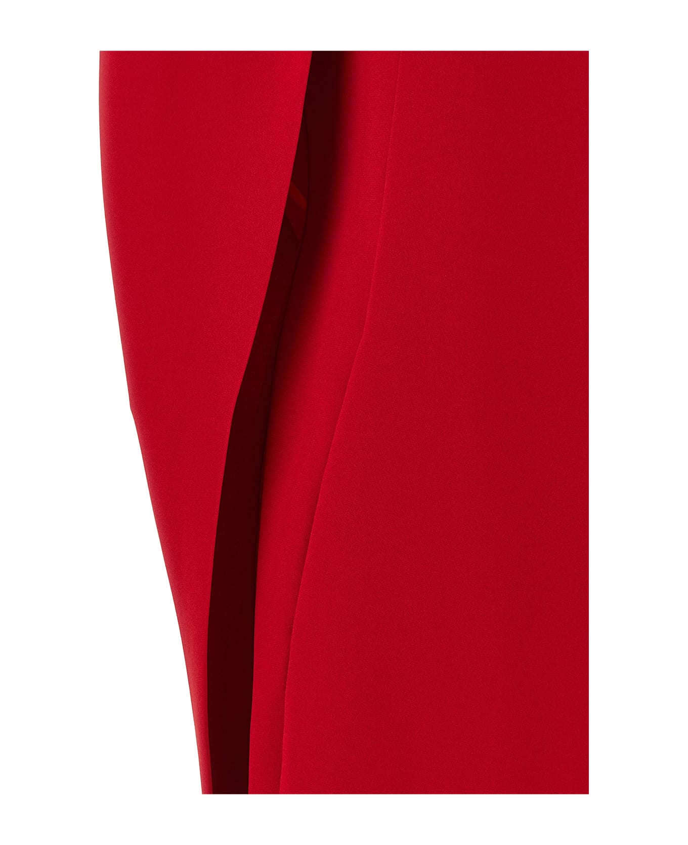 Alberta Ferretti Cape Dress - Red