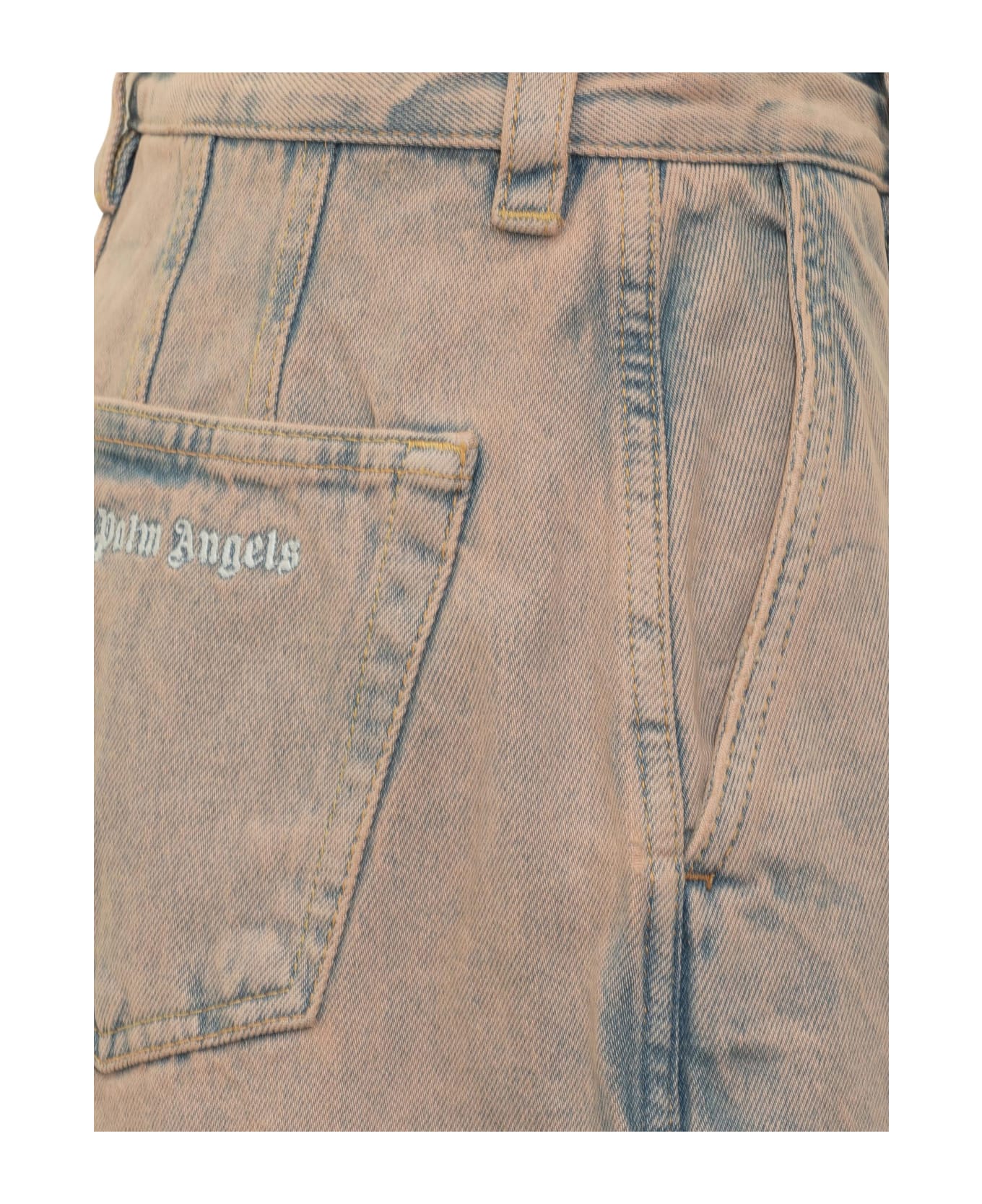 Palm Angels Jeans With Logo - PINK