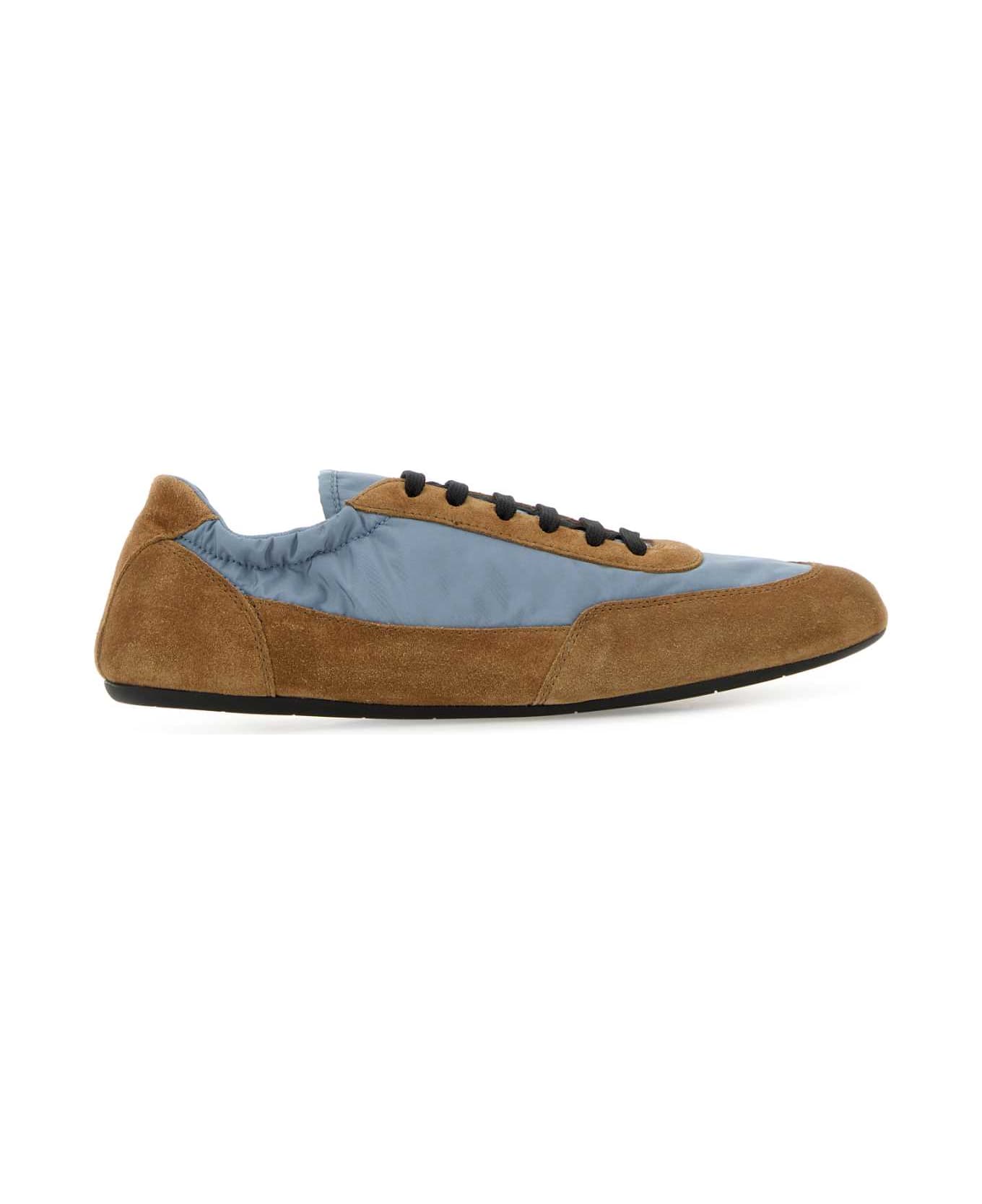 Prada Two-tone Re-nylon And Suede Collapse Sneakers - ASTRALE+CANNELLA