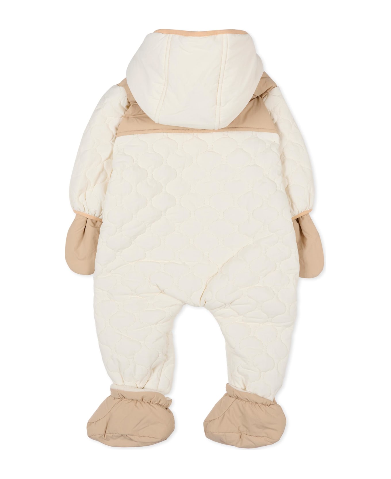Timberland Ivory Snowsuit For Baby Boy With Logo - Ivory