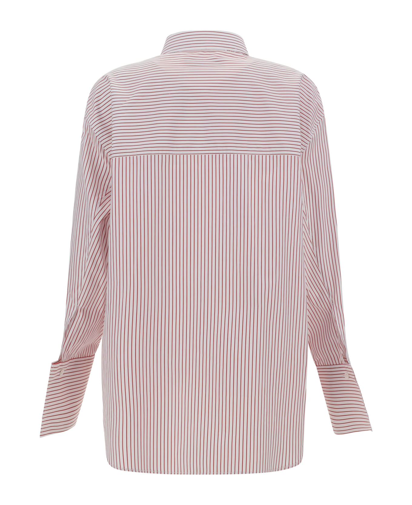 Róhe Shirt - White / Port Stripe シャツ