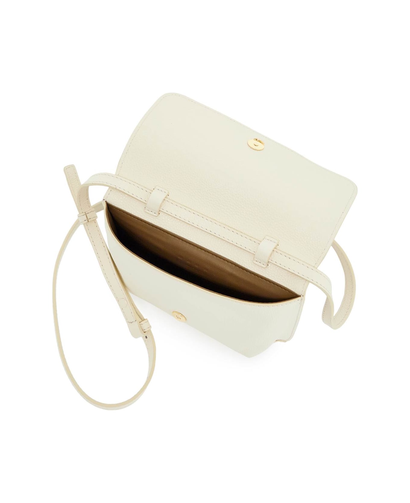 Marni Flap Trunk Shoulder Bag With - IVORY (White)