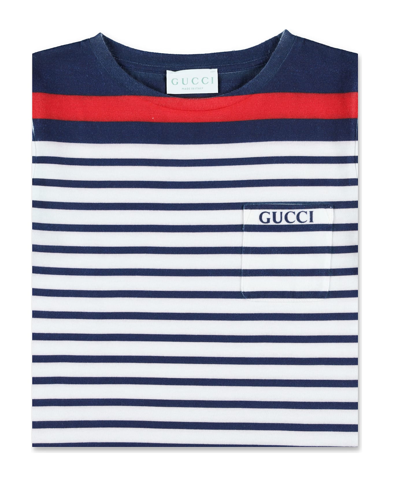 Gucci Kid - Stripes T-shirt - WHITE/BLUE STRIPES