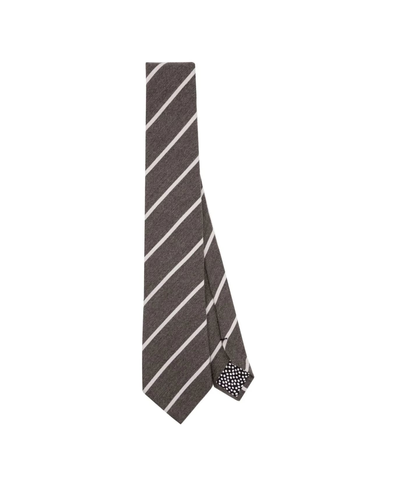 Paul Smith Men Tie With Stripe - Taupe