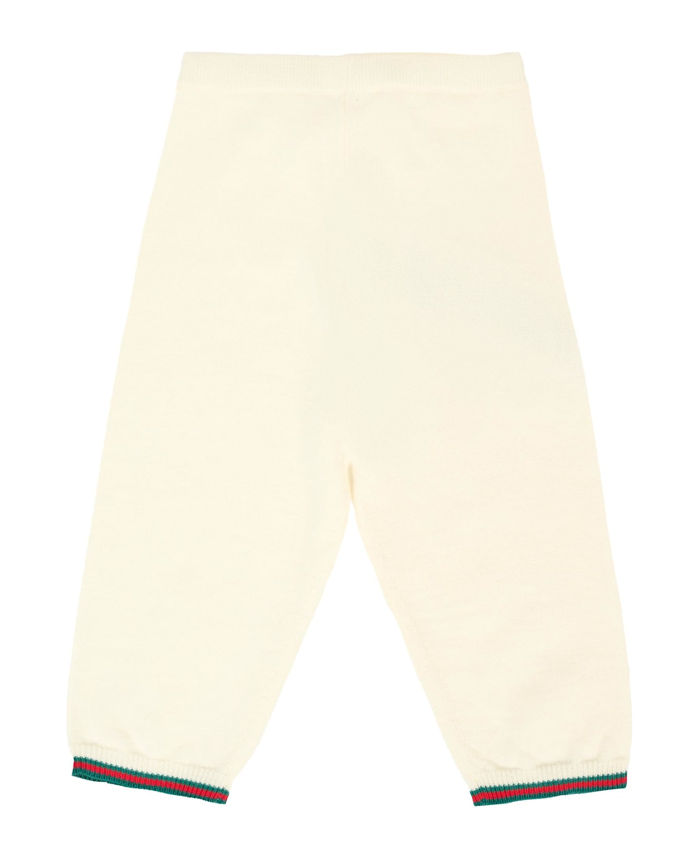 Gucci Ivory Trousers For Babykids With Web Detail - Ivory
