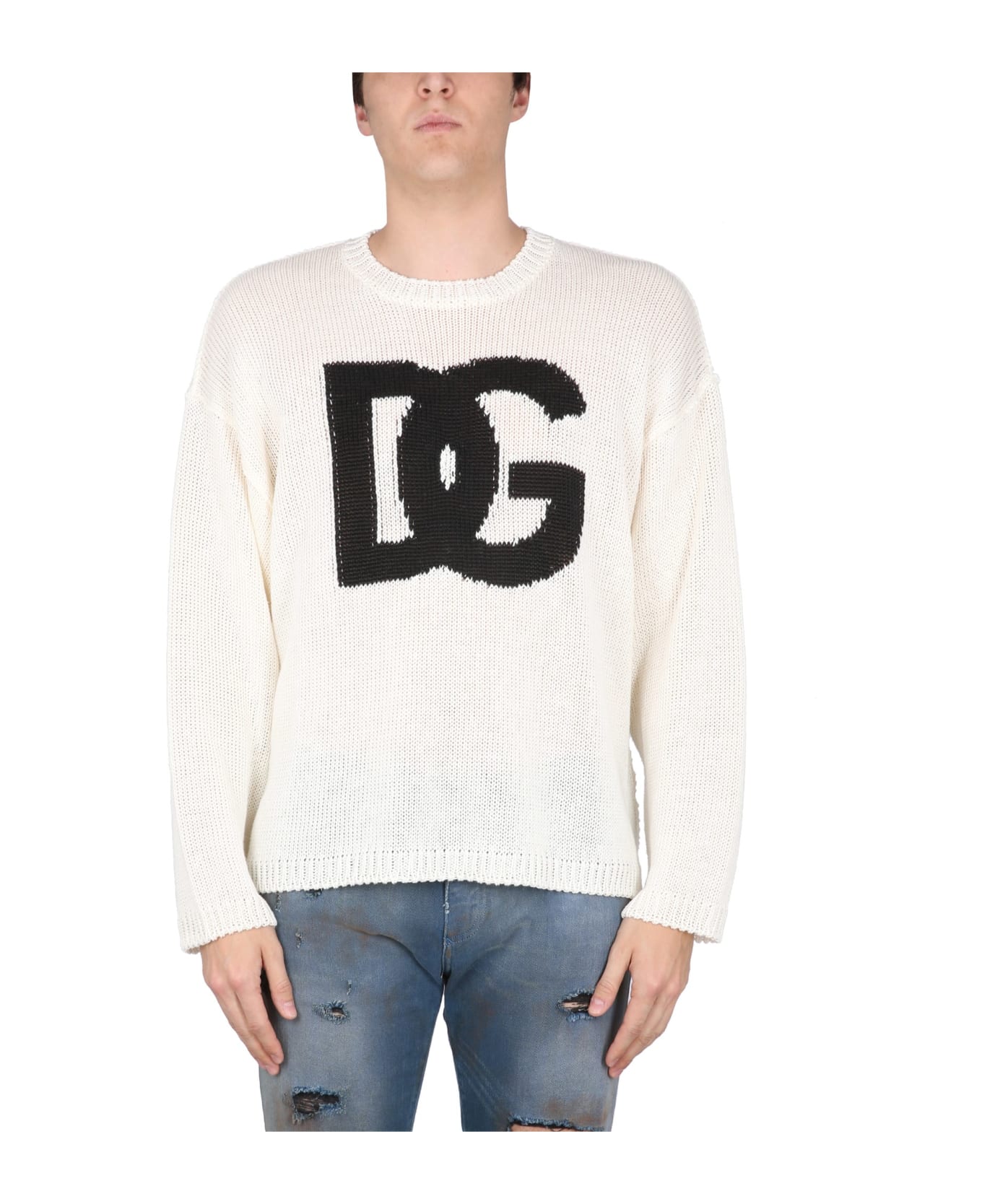 Dolce & Gabbana Jersey With Logo - MULTICOLOR